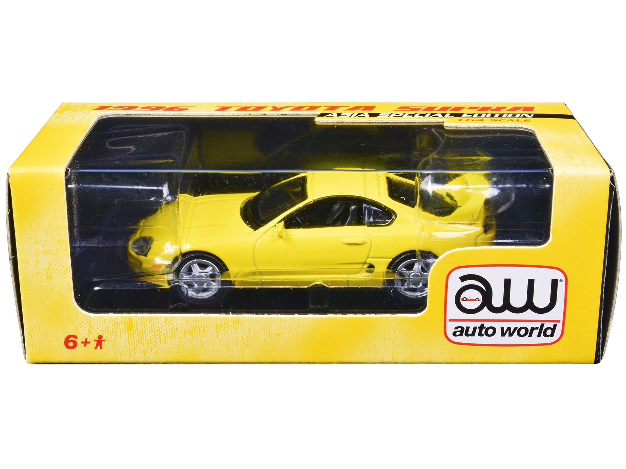 1996 Toyota Supra Yellow “Asia Special Edition” 1/64 Diecast Model Car by Auto World