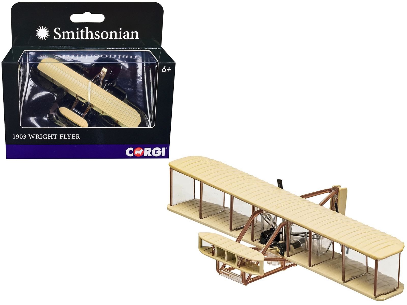 1903 Wright Flyer Aircraft with Pilot Figure “Smithsonian” Series Diecast Model by Corgi