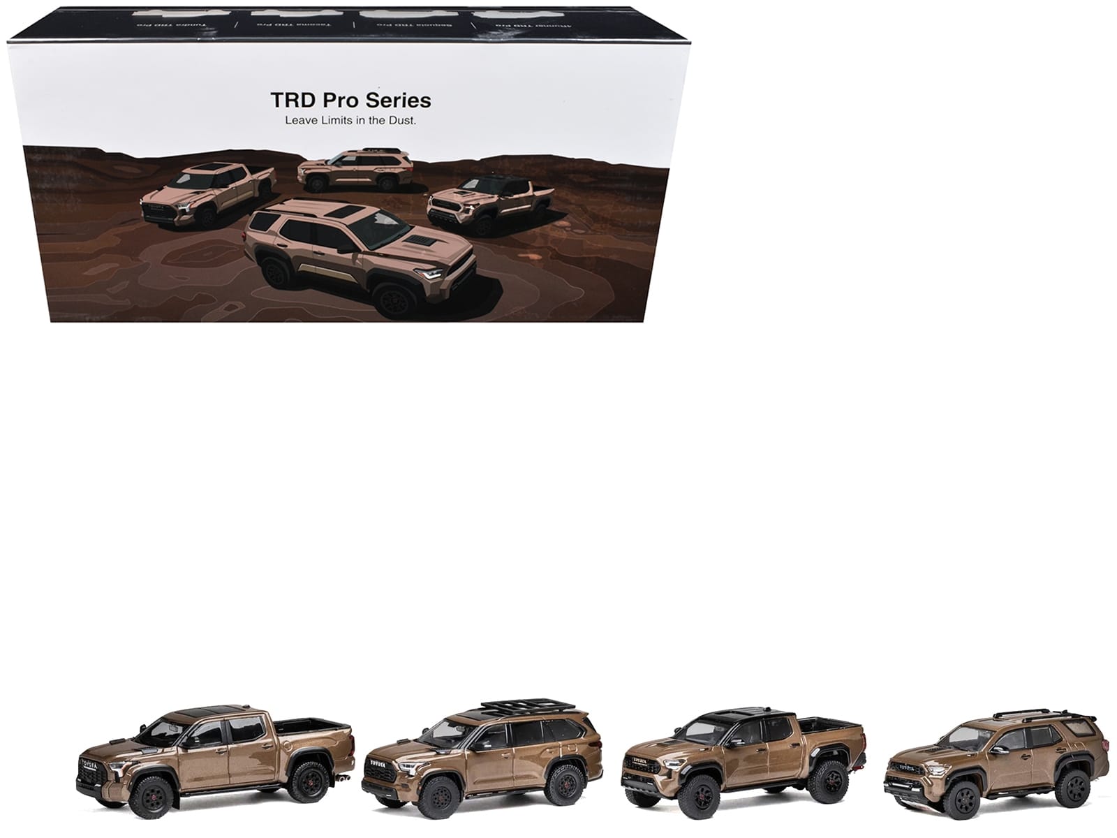 Toyota TRD PRO Mudbath 4 Car Set Limited Edition to 200 pieces Worldwide 1/64 Diecast Model Cars by GCD