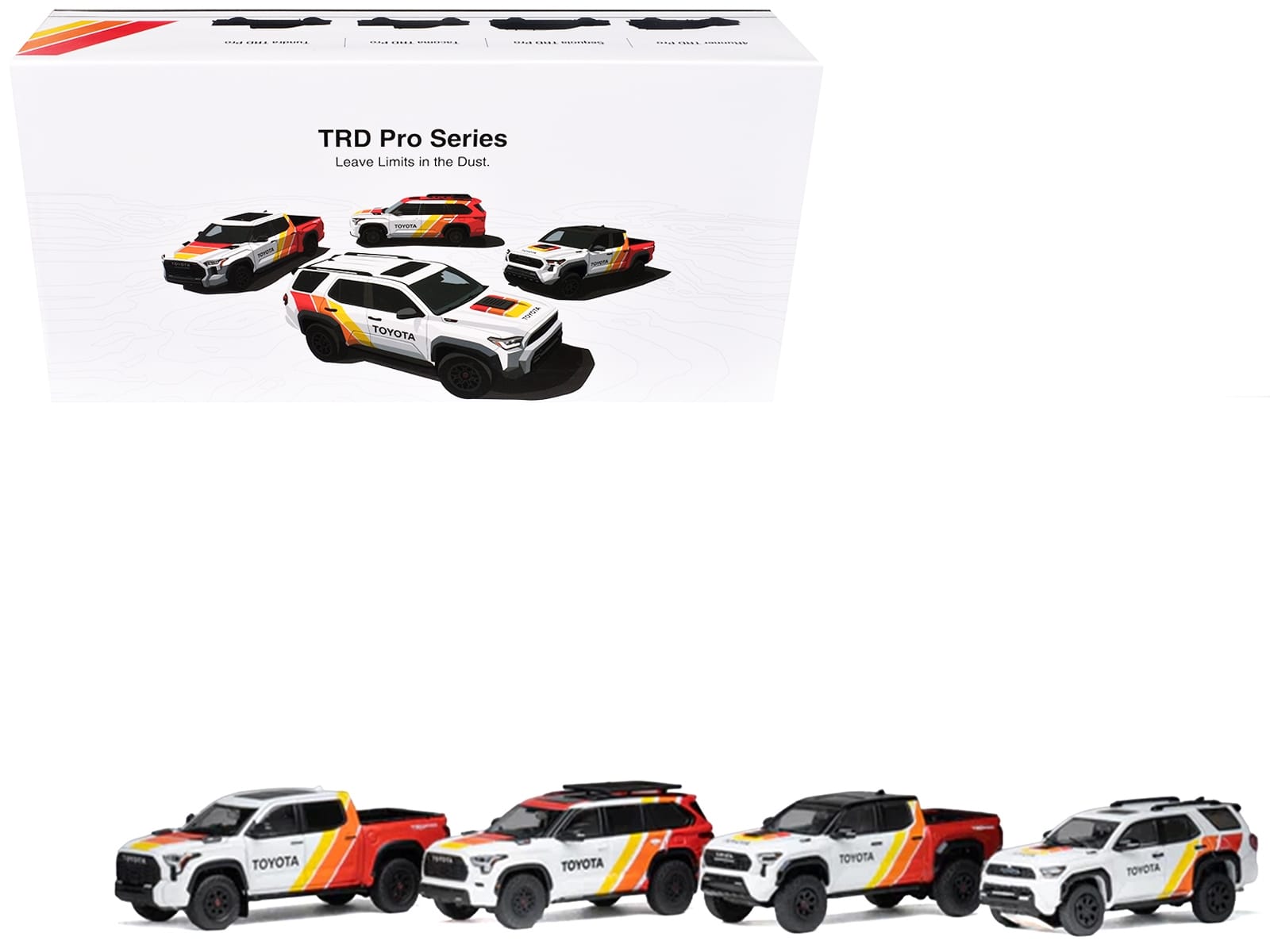 Toyota TRD PRO 4 Car Set Limited Edition to 500 pieces Worldwide 1/64 Diecast Model Cars by GCD
