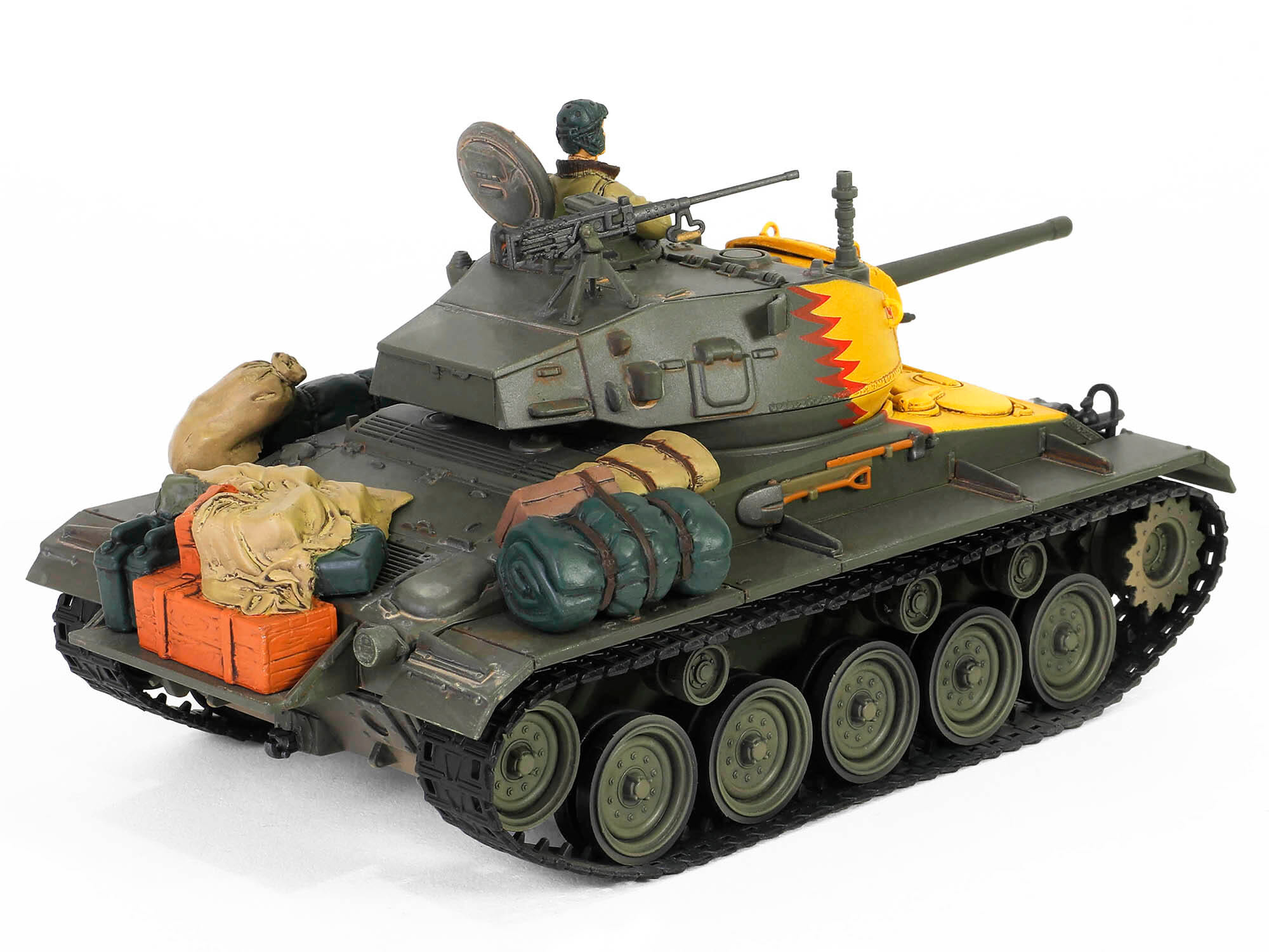 M24 Chaffee Light Tank "Tiger Face 79th Tank Btn Han River South Korea" (1950) United States Army "Armoured Fighting Vehicle" Series 1/32 Diecast Model by Forces of Valor - Image 2