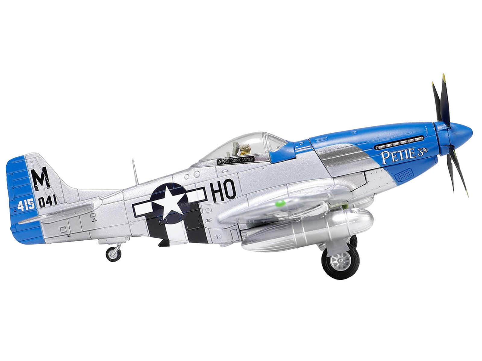 North American Aviation P-51D Mustang Aircraft Fighter “Petie 3rd Lt. Col. John C. Meyer 487th Fighter Squadron 352nd Fighter Group USAAF” (1944) “WW2 Aircrafts Series” 1/72 Diecast Model by Forces of Valor