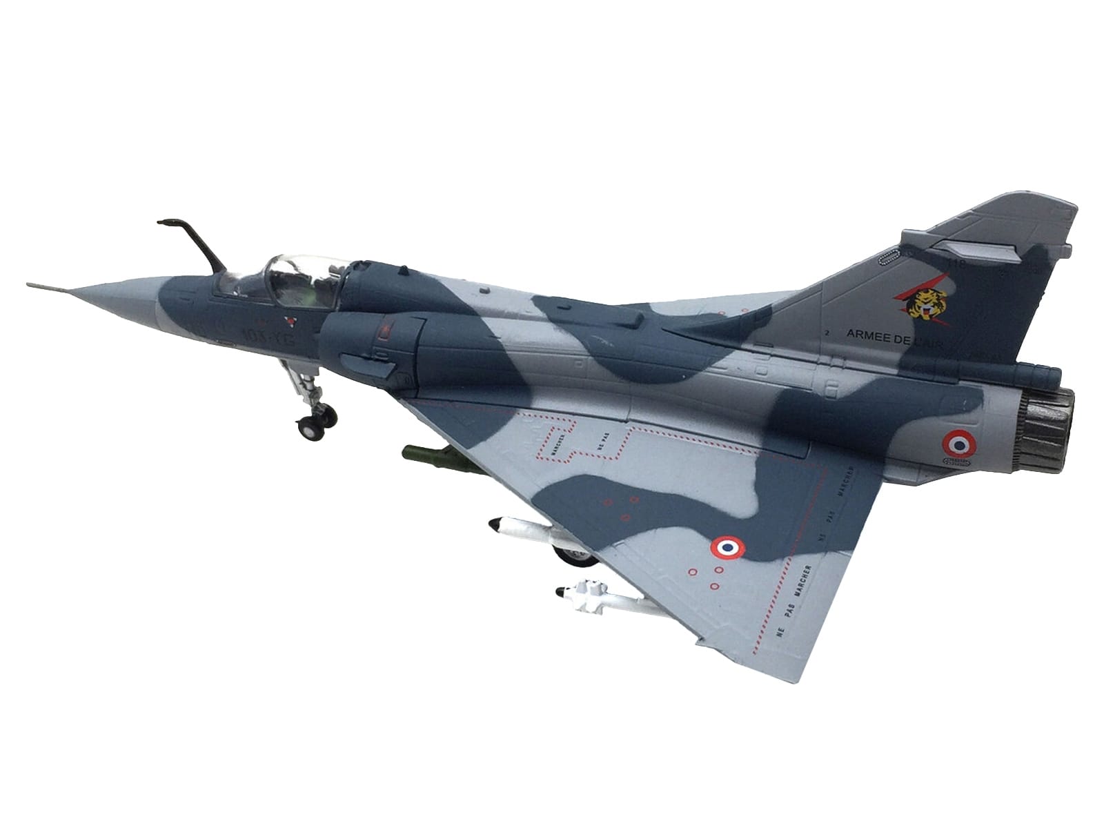 Dassault Mirage 2000C Fighter Aircraft "EC 1/12 Cambresis SPA 162 Tigre NATO Tiger Meet Belgium" (2009) Armee de l'Air (French Air Force) 1/100 Diecast Model Airplane - Image 2