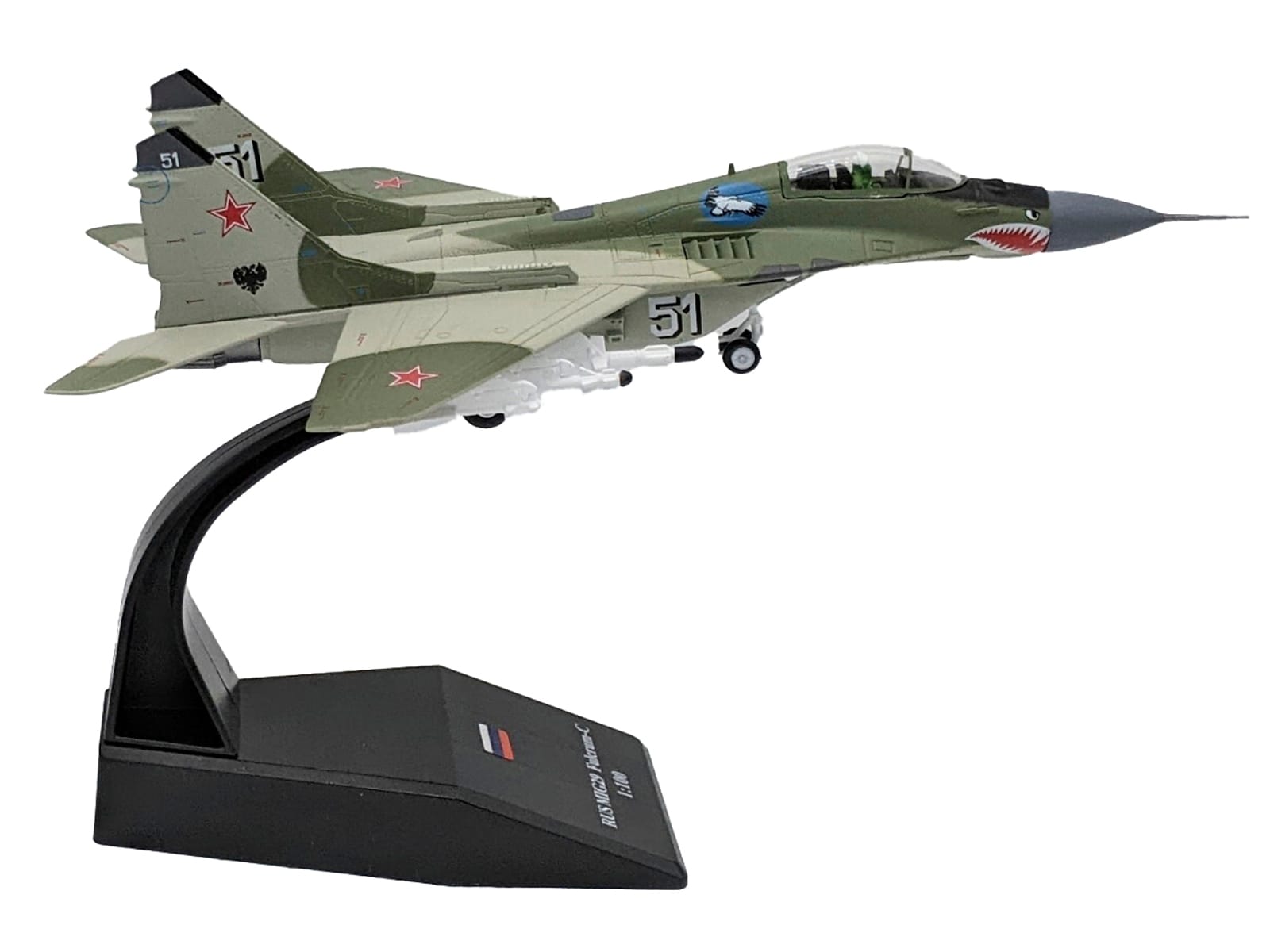 Mikoyan-Gurevich MiG-29 Fighter Aircraft "120th GvIAP Domna Airfield" (2001) Russian Air Force 1/100 Diecast Model Airplane - Image 4