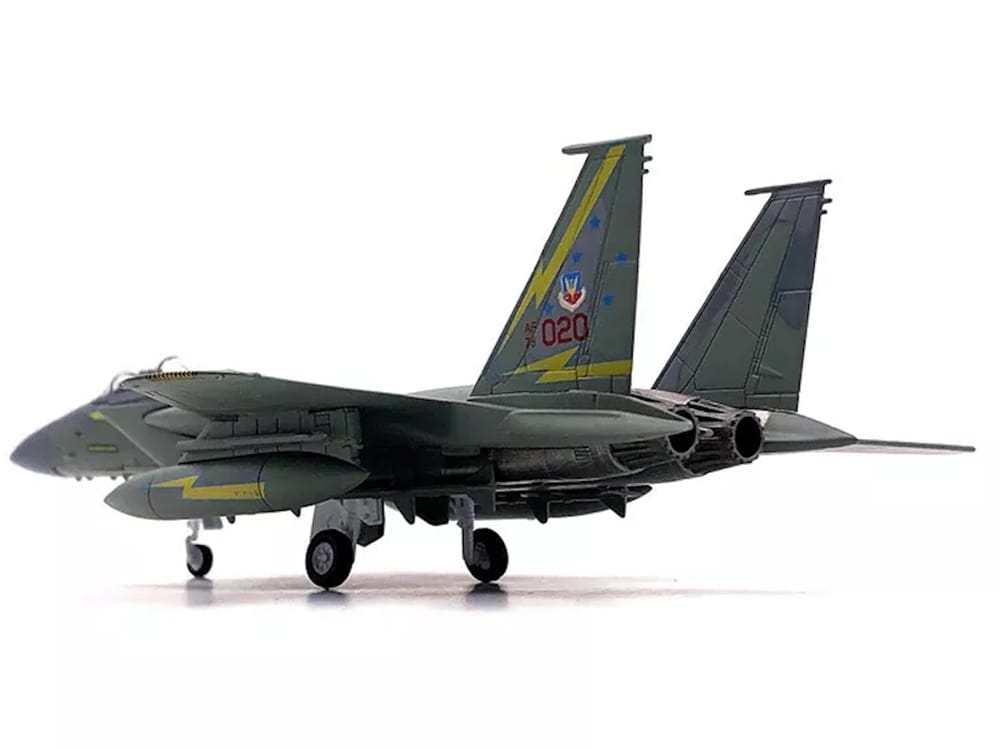 McDonnell Douglas F-15A Eagle Aircraft "Spittin Kittens 5th Fighter-Interceptor Squadron Tactical Air Command Minot AFB" (1985) United States Air Force 1/100 Diecast Model Airplane - Image 3