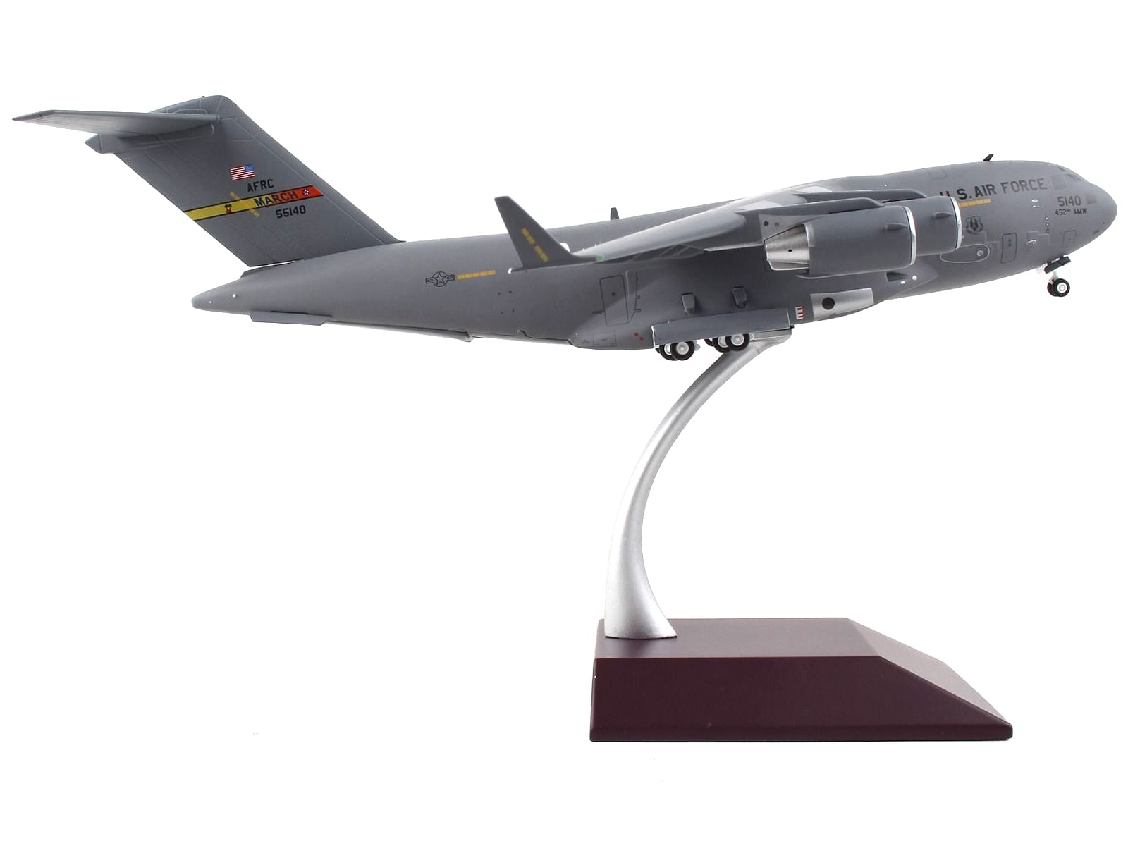 Boeing C-17 Globemaster III Transport Aircraft “March Air Force Base” United States Air Force “Gemini 200” Series 1/200 Diecast Model Airplane by GeminiJets