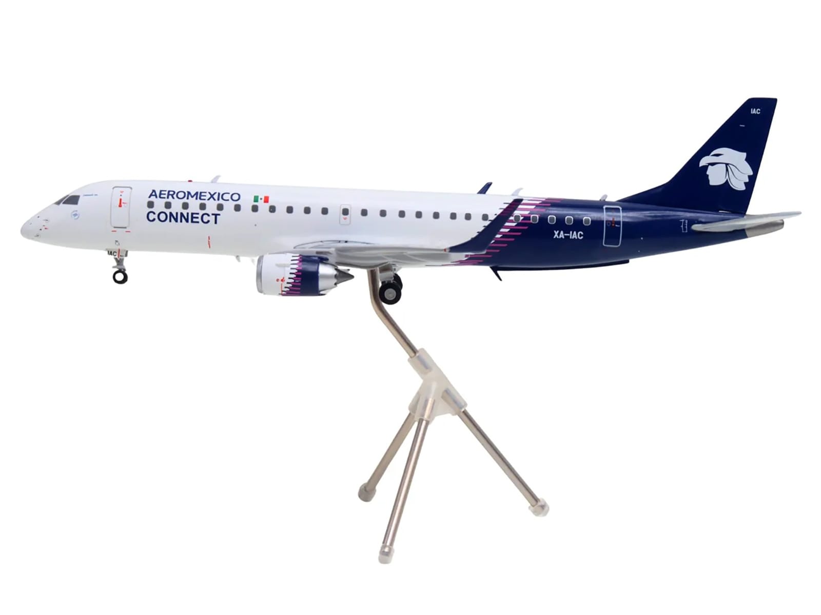 Embraer ERJ-190 Commercial Aircraft "Aeromexico Connect" (XA-IAC) White with Blue Tail "Gemini 200" Series 1/200 Diecast Model Airplane by GeminiJets - Image 3
