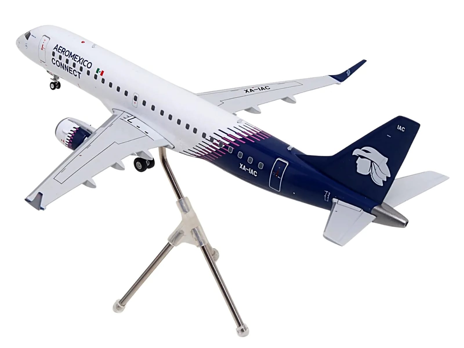 Embraer ERJ-190 Commercial Aircraft "Aeromexico Connect" (XA-IAC) White with Blue Tail "Gemini 200" Series 1/200 Diecast Model Airplane by GeminiJets - Image 4