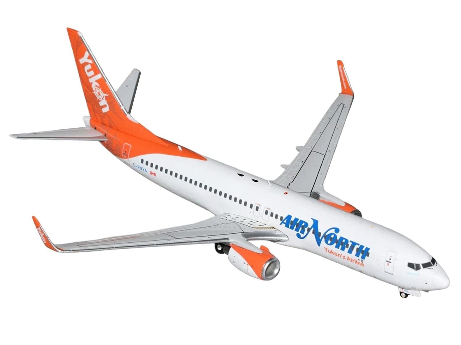 Boeing 737-800 Commercial Aircraft "Air North" (C-FNYA) White with Orange Tail "Gemini 200" 1/200 Diecast Model by GeminiJets - Image 2