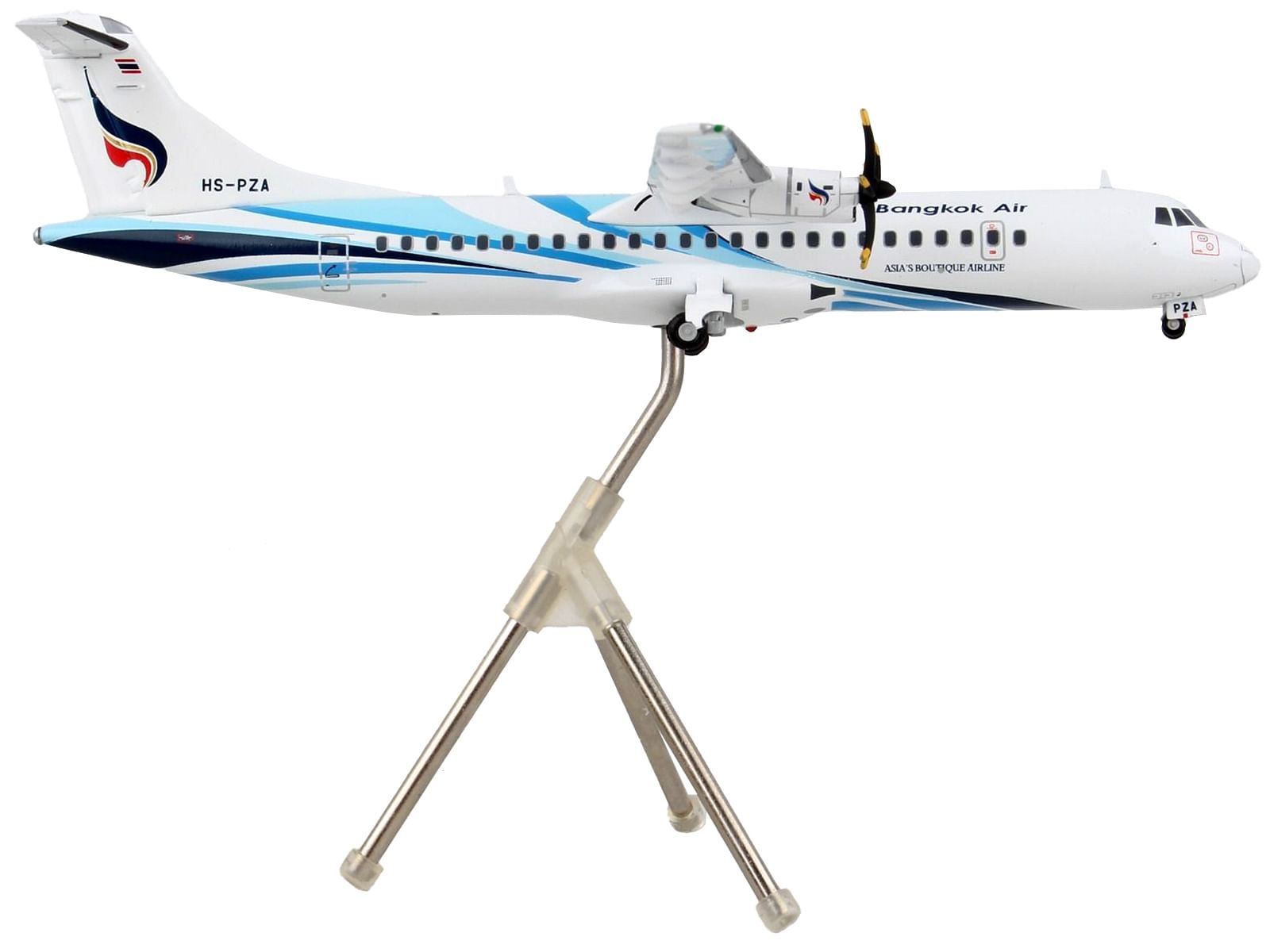 ATR 72-600 Commercial Aircraft “Bangkok Airways” White with Light Blue Stripes “Gemini 200” Series 1/200 Diecast Model Airplane by GeminiJets