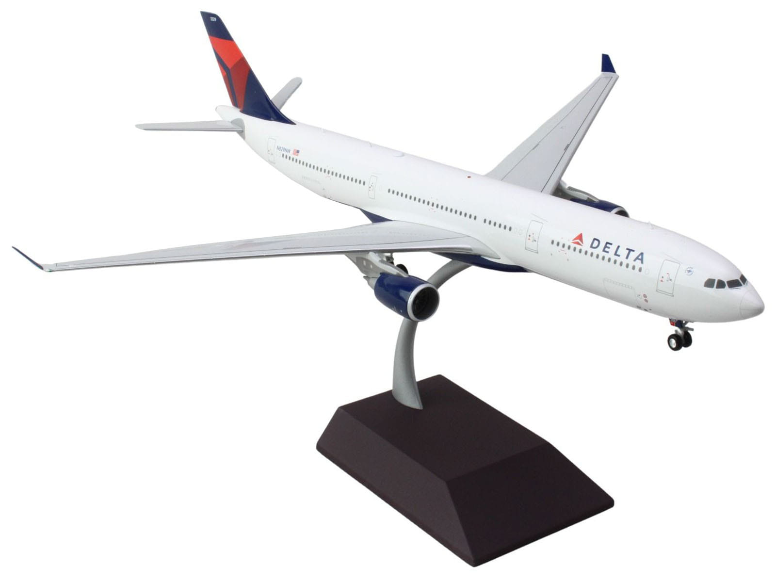 Airbus A330-300 Commercial Aircraft "Delta Air Lines" (N829NW) White with Blue and Red Tail "Gemini 200" Series 1/200 Diecast Model Airplane by GeminiJets - Image 2