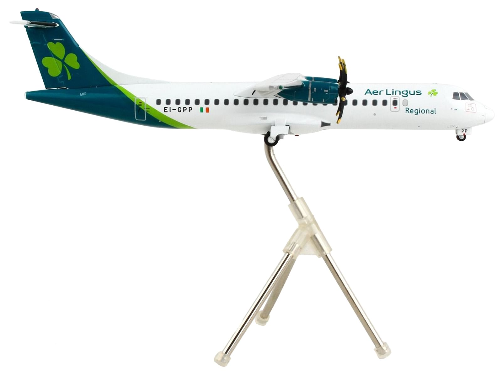 ATR 72-600 Commercial Aircraft “Aer Lingus” White with Teal Tail “Gemini 200” Series 1/200 Diecast Model Airplane by GeminiJets