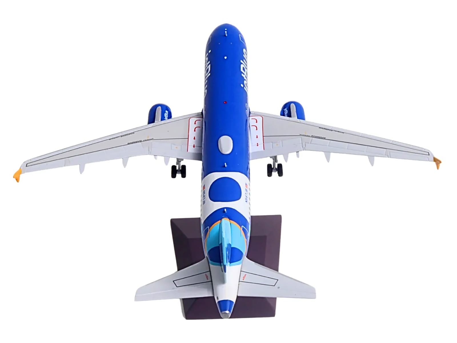 Airbus A320 Commercial Aircraft "JetBlue Airways - Forever Blue" (N547JB) Blue with Graphics "Gemini 200" Series 1/200 Diecast Model Airplane by GeminiJets - Image 4