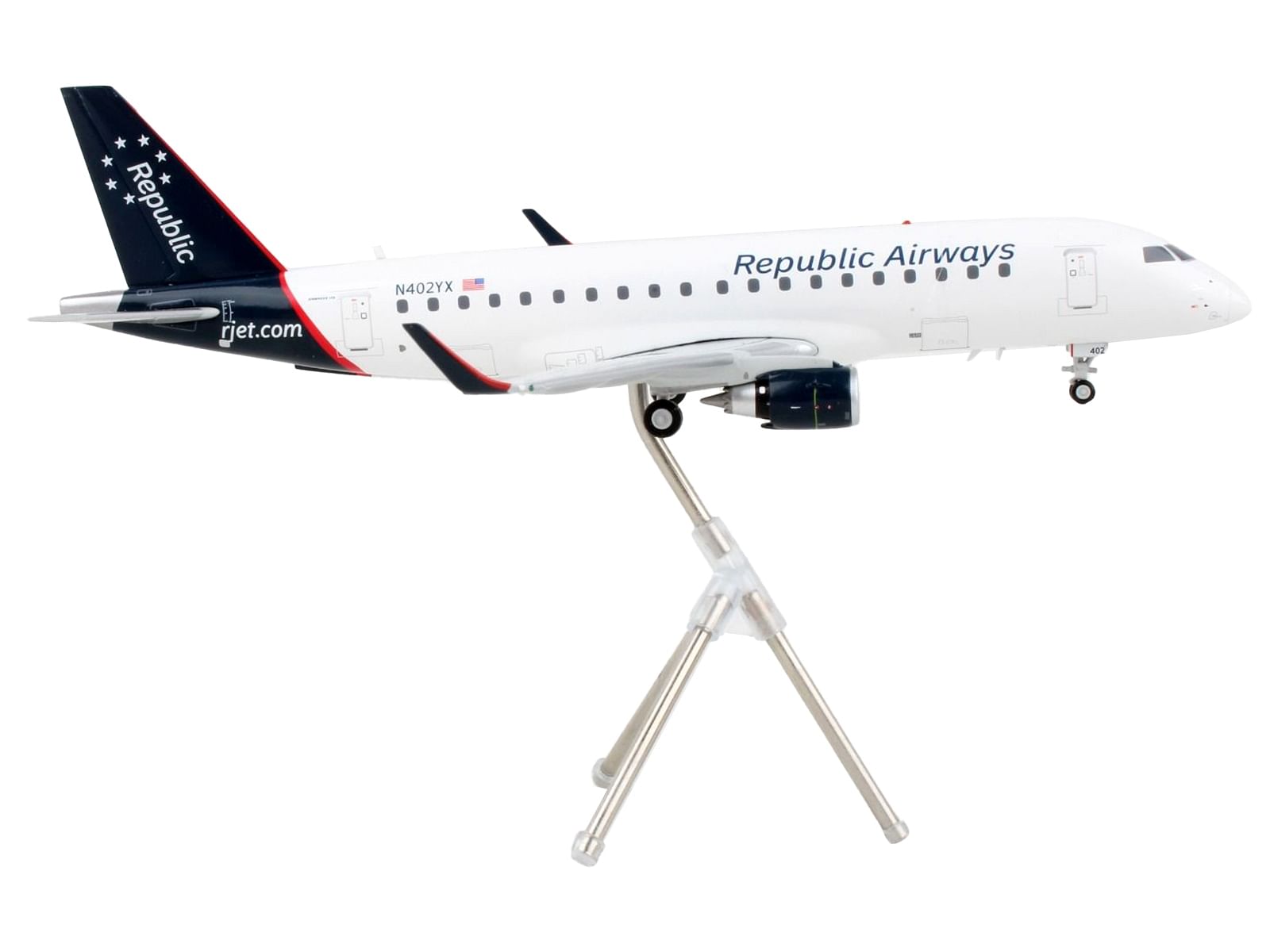 Embraer ERJ-175 Commercial Aircraft “Republic Airways” White with Blue Tail “Gemini 200” Series 1/200 Diecast Model Airplane by GeminiJets