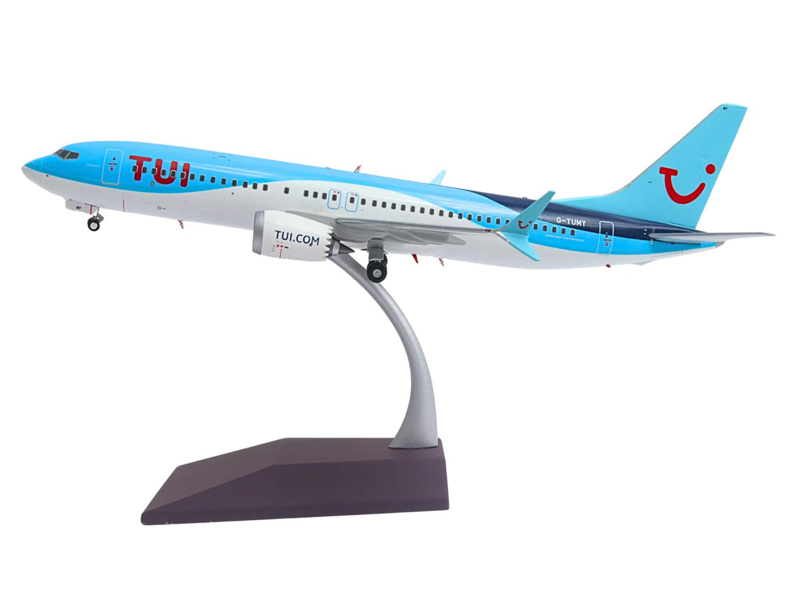 Boeing 737 MAX 8 Commercial Aircraft "TUI Airways" (G-TUMY) Blue and White "Gemini 200" Series 1/200 Diecast Model Airplane by GeminiJets - Image 2