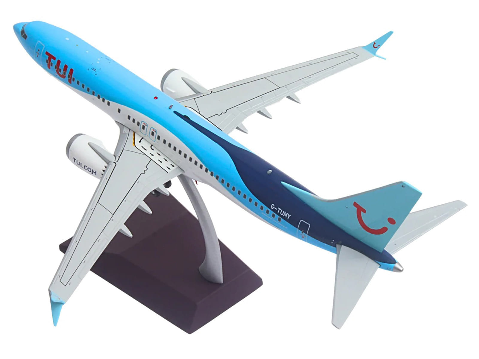 Boeing 737 MAX 8 Commercial Aircraft "TUI Airways" (G-TUMY) Blue and White "Gemini 200" Series 1/200 Diecast Model Airplane by GeminiJets - Image 4