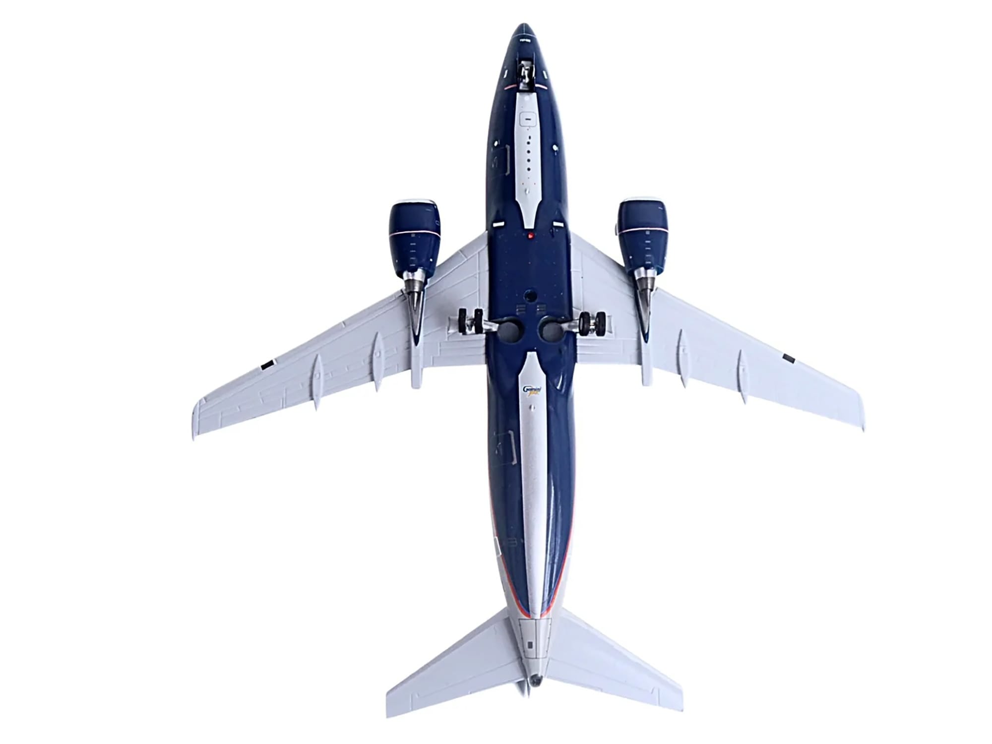 Boeing 737-500 Commercial Aircraft "United Airlines - Classic 737 Series" (N936UA) Gray with Blue Tail "Gemini 200" Series 1/200 Diecast Model Airplane by GeminiJets - Image 5