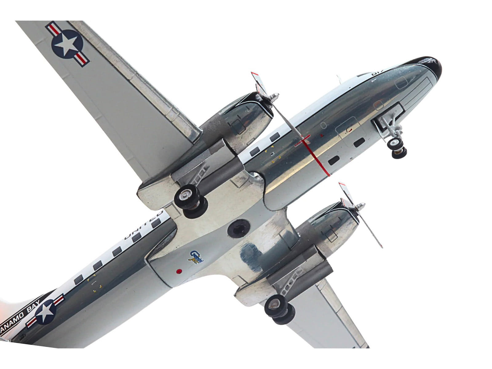 Convair C-131 Samaritan Transport Aircraft "United States Navy - NAS Guantanamo Bay" (141017) White and Gray "Gemini 200" Series 1/200 Diecast Model Airplane by GeminiJets - Image 5