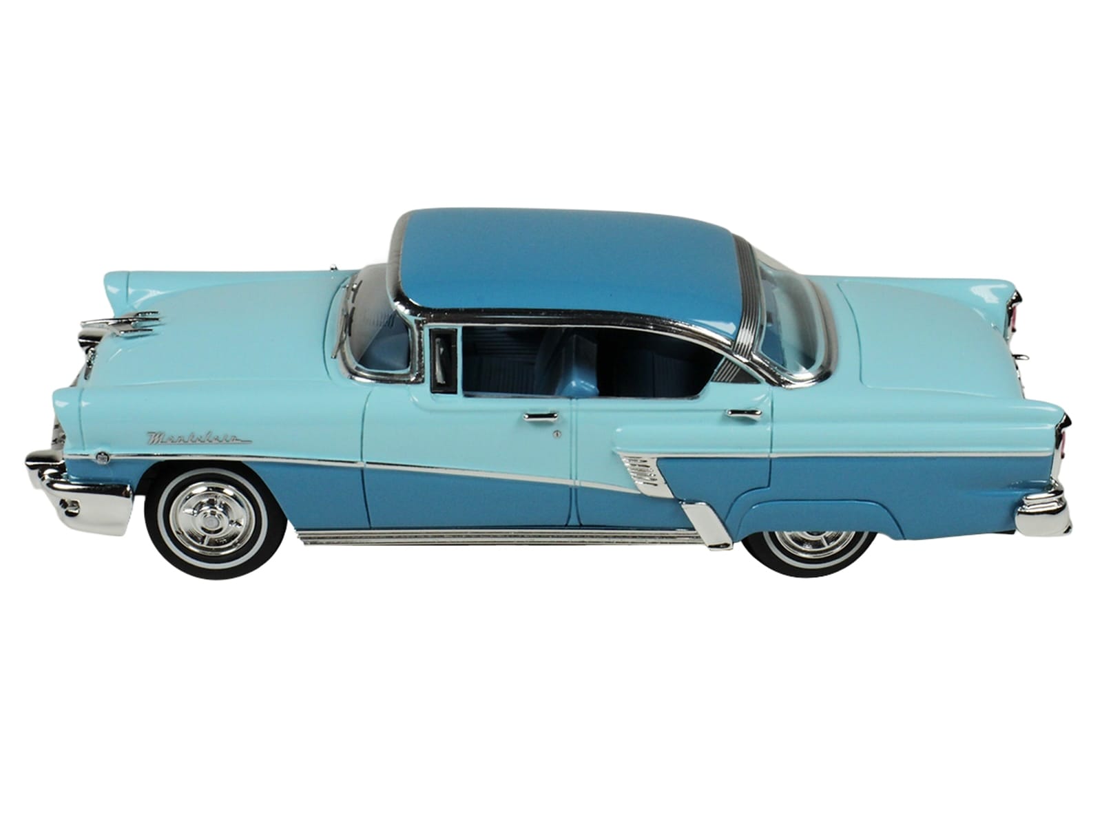 1956 Mercury Montclair Phaeton Lauderdale Blue and Niagara Blue with Blue Interior Limited Edition to 200 pieces Worldwide 1/43 Model Car by Goldvarg Collection - Image 4