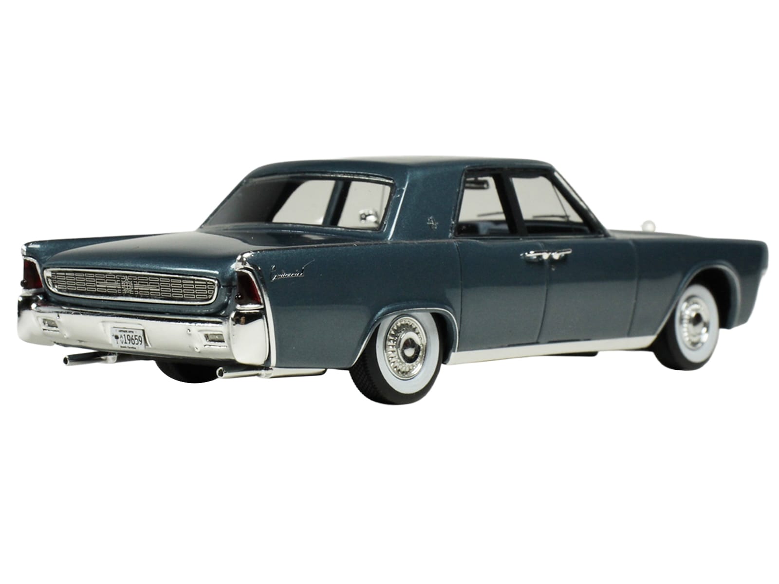 1962 Lincoln Continental Oxford Gray Metallic with Blue Interior Limited Edition to 200 pieces Worldwide 1/43 Model Car by Goldvarg Collection - Image 3