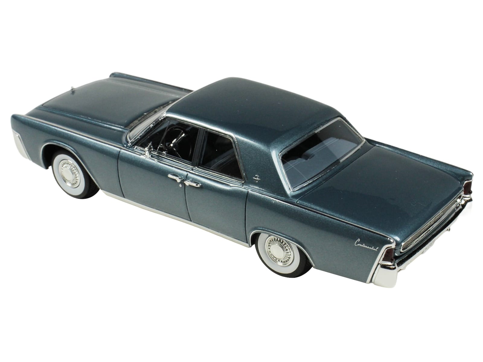 1962 Lincoln Continental Oxford Gray Metallic with Blue Interior Limited Edition to 200 pieces Worldwide 1/43 Model Car by Goldvarg Collection - Image 4