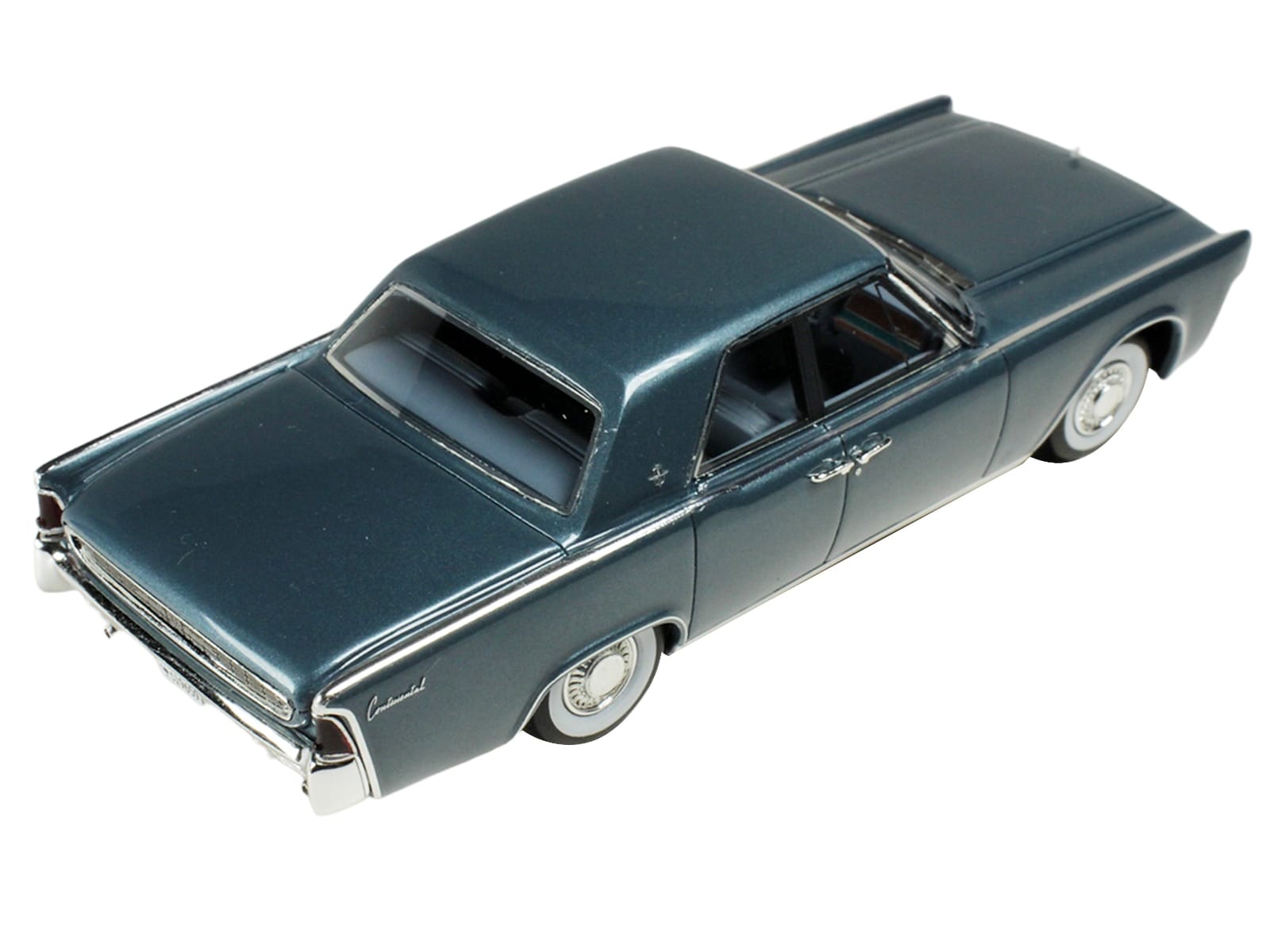 1962 Lincoln Continental Oxford Gray Metallic with Blue Interior Limited Edition to 200 pieces Worldwide 1/43 Model Car by Goldvarg Collection - Image 5