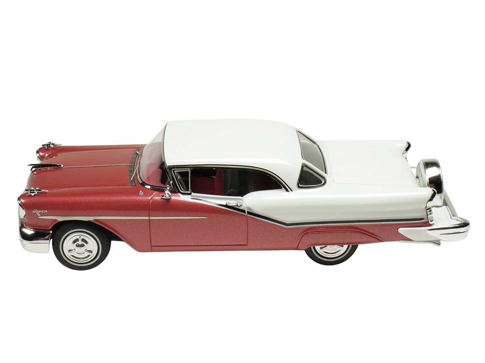 1957 Oldsmobile Starfire Royal Glow Red and Alcan White Limited Edition to 200 pieces Worldwide 1/43 Model Car by Goldvarg Collection - Image 3
