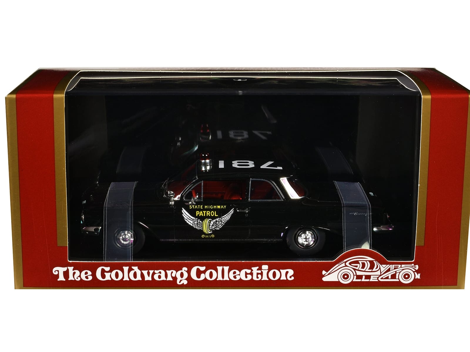 1961 Chevrolet Biscayne "Ohio State Highway Patrol" Black with Red Interior Limited Edition to 150 pieces Worldwide 1/43 Model Car by Goldvarg Collection - Image 3