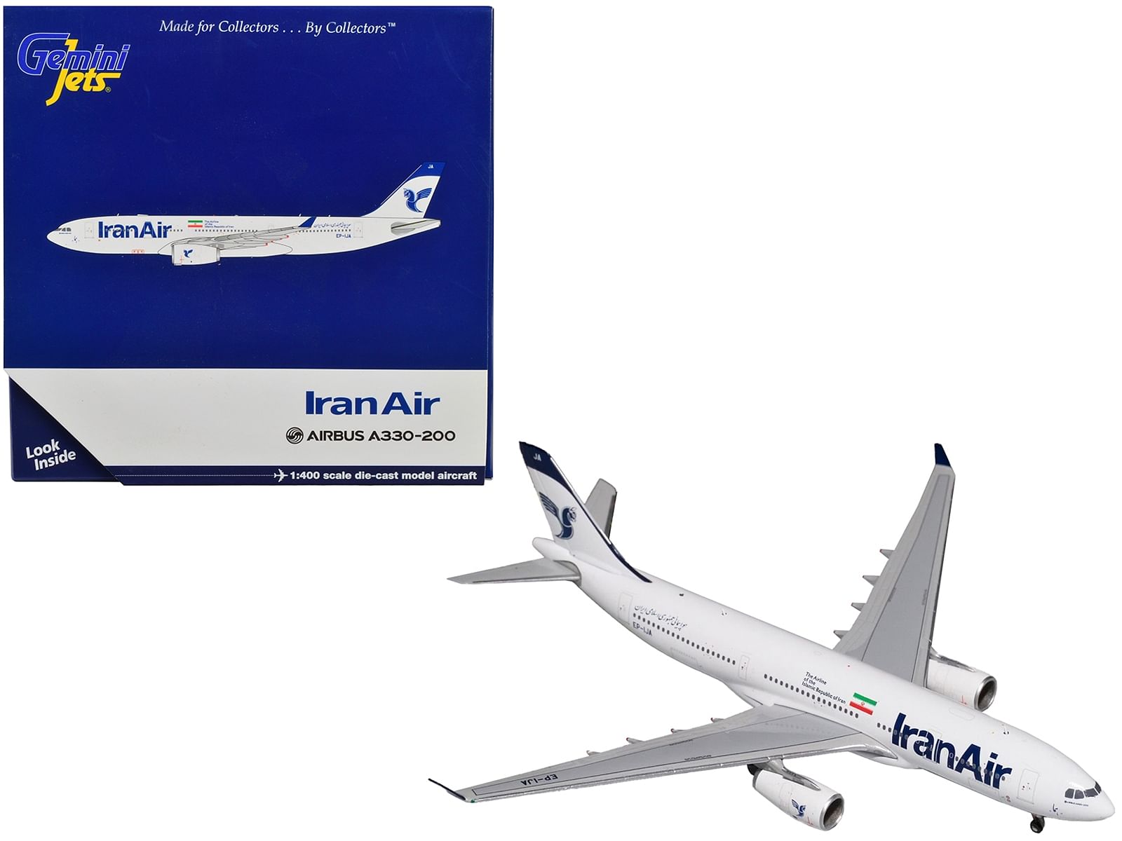 Airbus A330-200 Commercial Aircraft “Iran Air” White 1/400 Diecast Model Airplane by GeminiJets