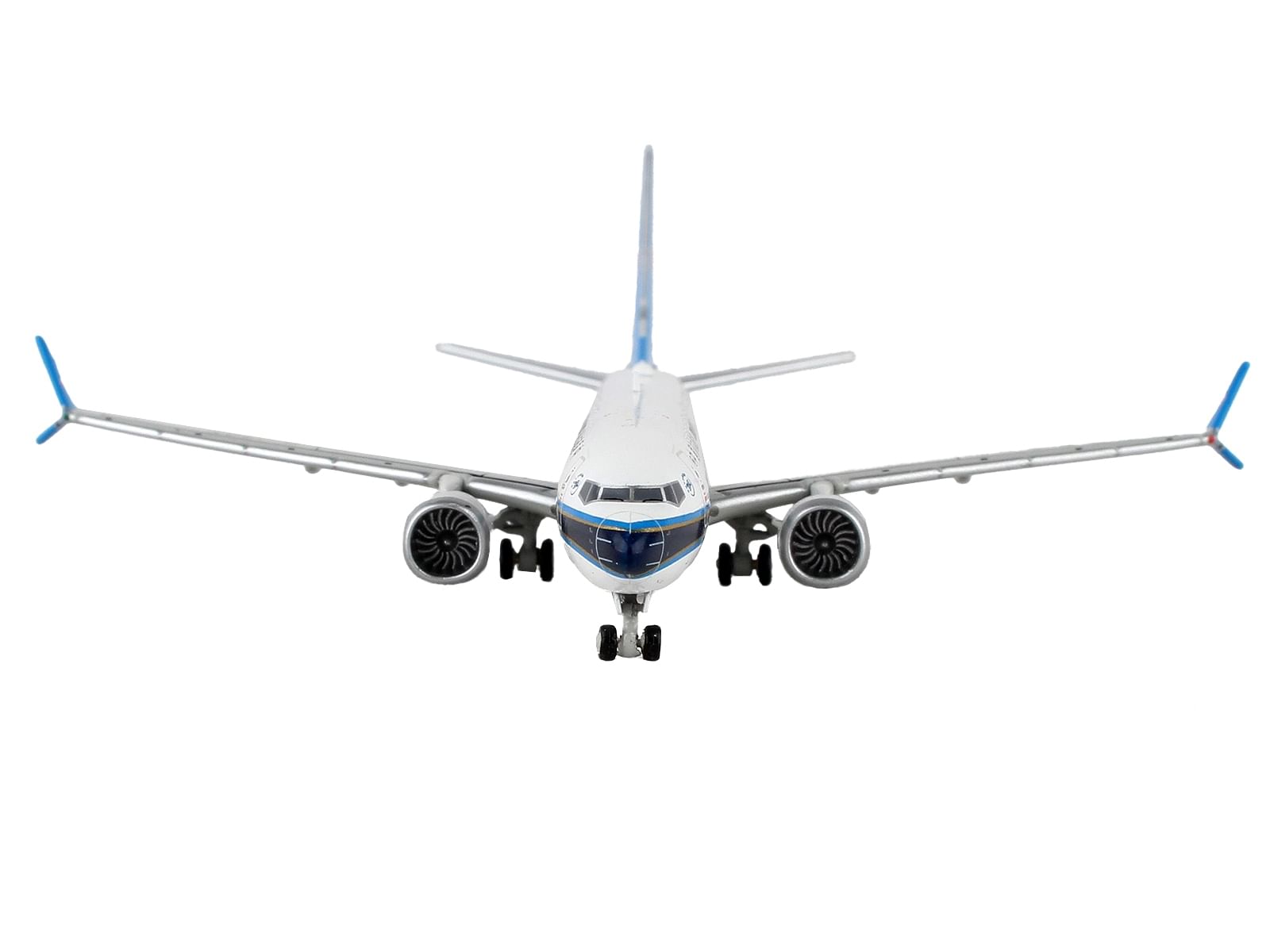 Boeing 737 MAX 8 Commercial Aircraft “China Southern Airlines” White with Black Stripes and Blue Tail 1/400 Diecast Model Airplane by GeminiJets