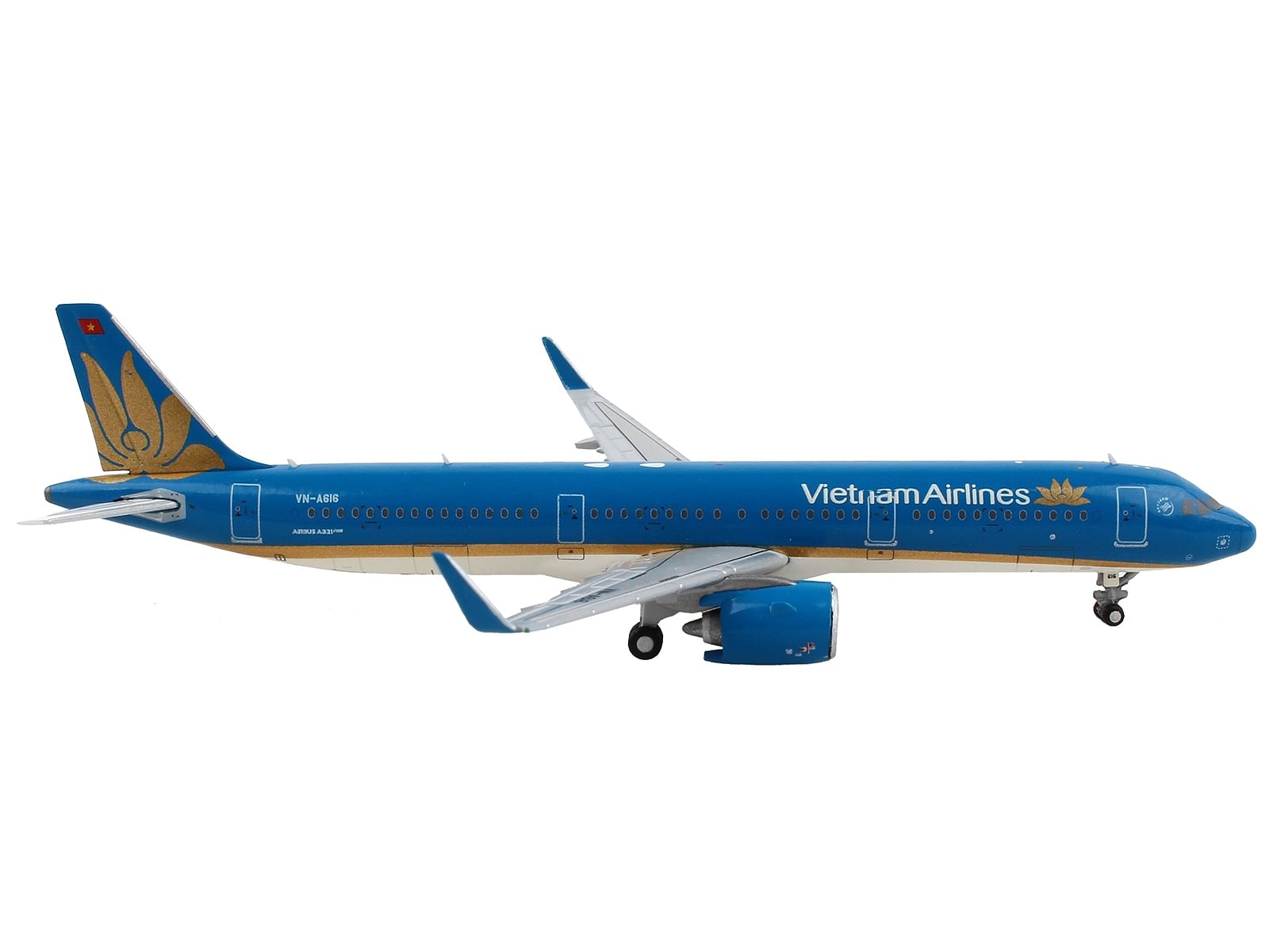 Airbus A321neo Commercial Aircraft “Vietnam Airlines” Blue 1/400 Diecast Model Airplane by GeminiJets