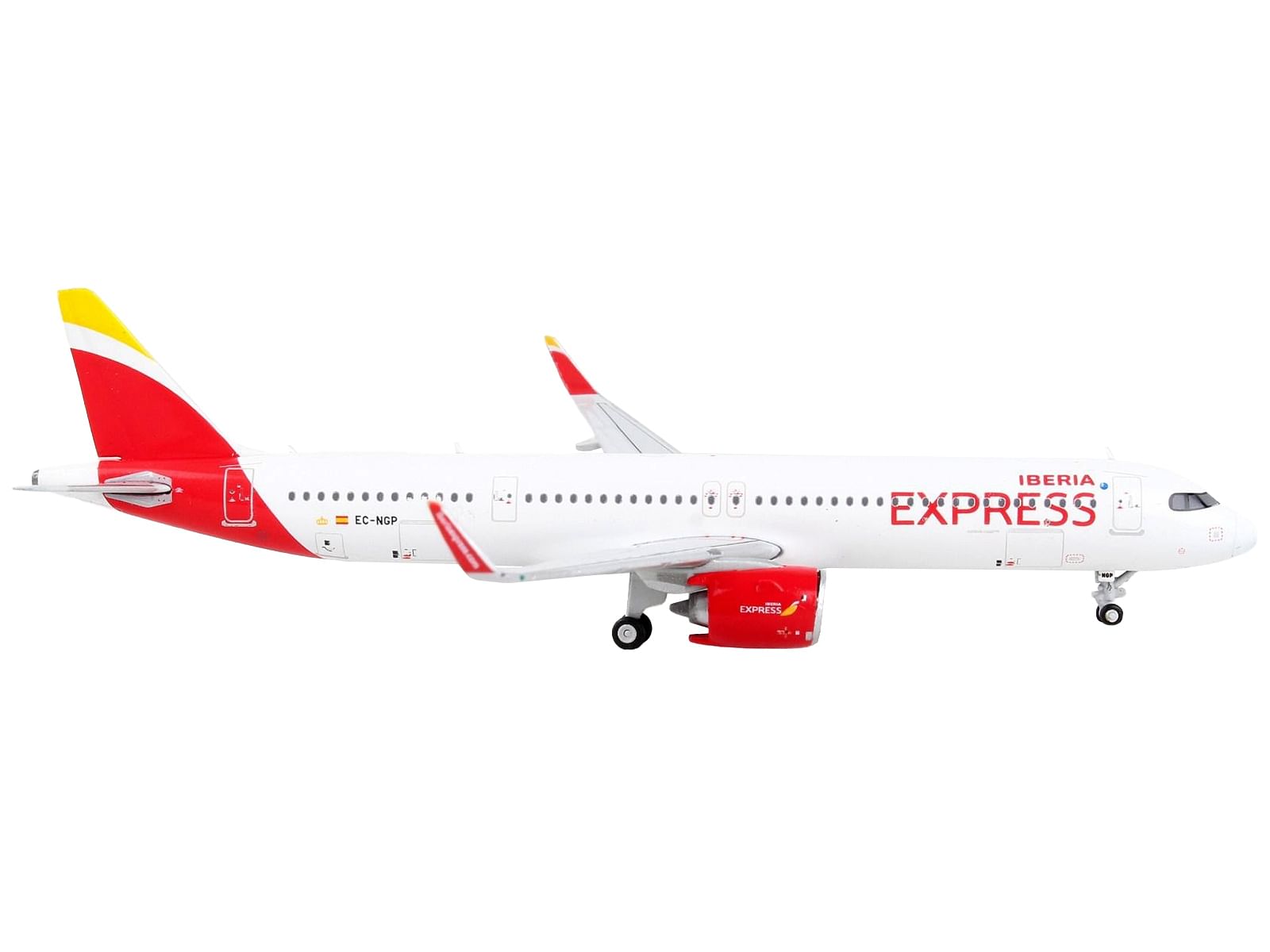 Airbus A321neo Commercial Aircraft “Iberia Express” White with Red Tail 1/400 Diecast Model Airplane by GeminiJets