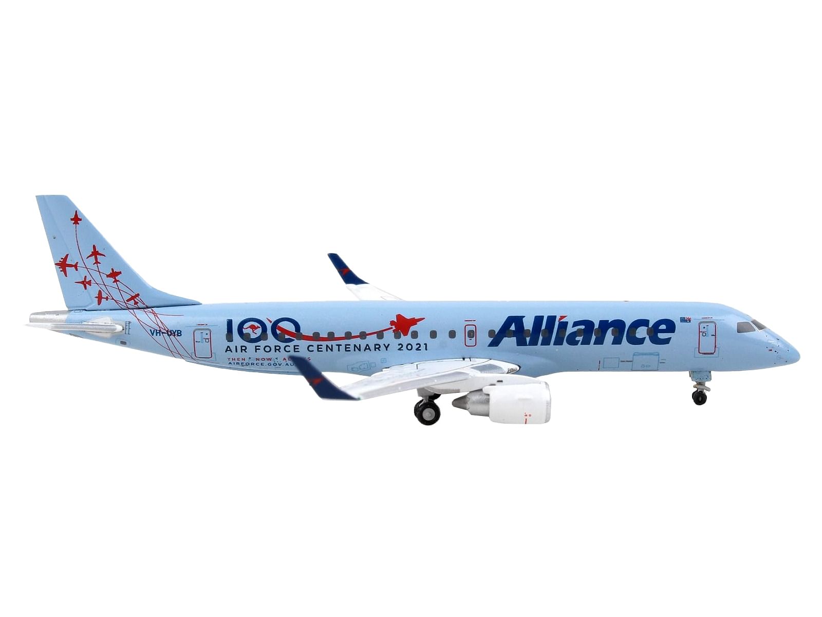 Embraer ERJ-190 Commercial Aircraft “Alliance Airlines – 100th Anniversary Royal Australian Air Force” Blue 1/400 Diecast Model Airplane by GeminiJets