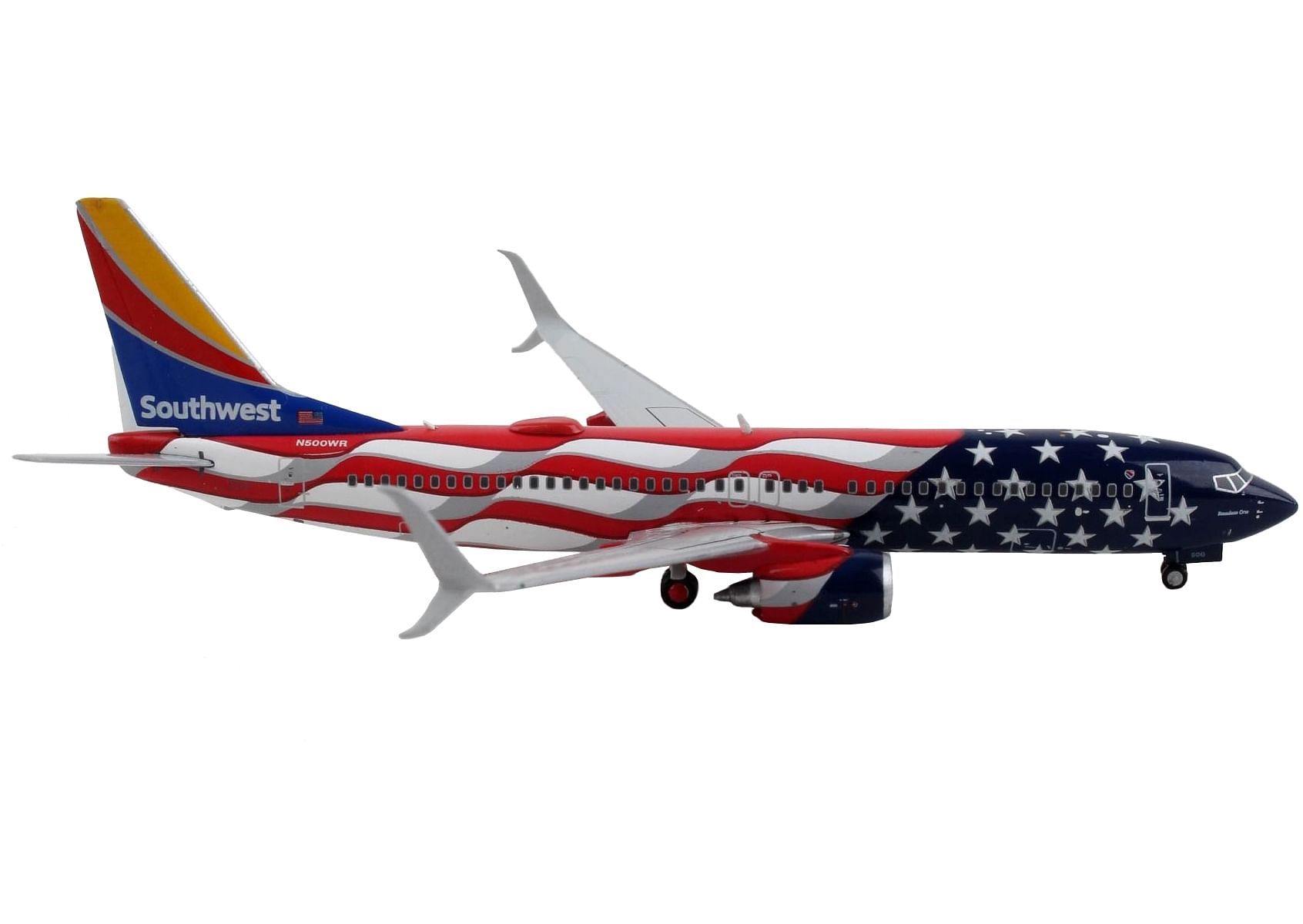 Boeing 737-800 Commercial Aircraft “Southwest Airlines – Freedom One” United States Flag Livery 1/400 Diecast Model Airplane by GeminiJets