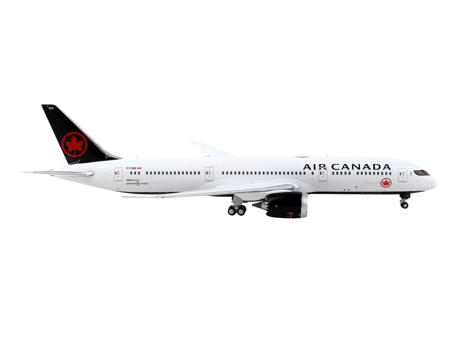 Boeing 787-9 Commercial Aircraft “Air Canada” White with Black Tail 1/400 Diecast Model Airplane by GeminiJets