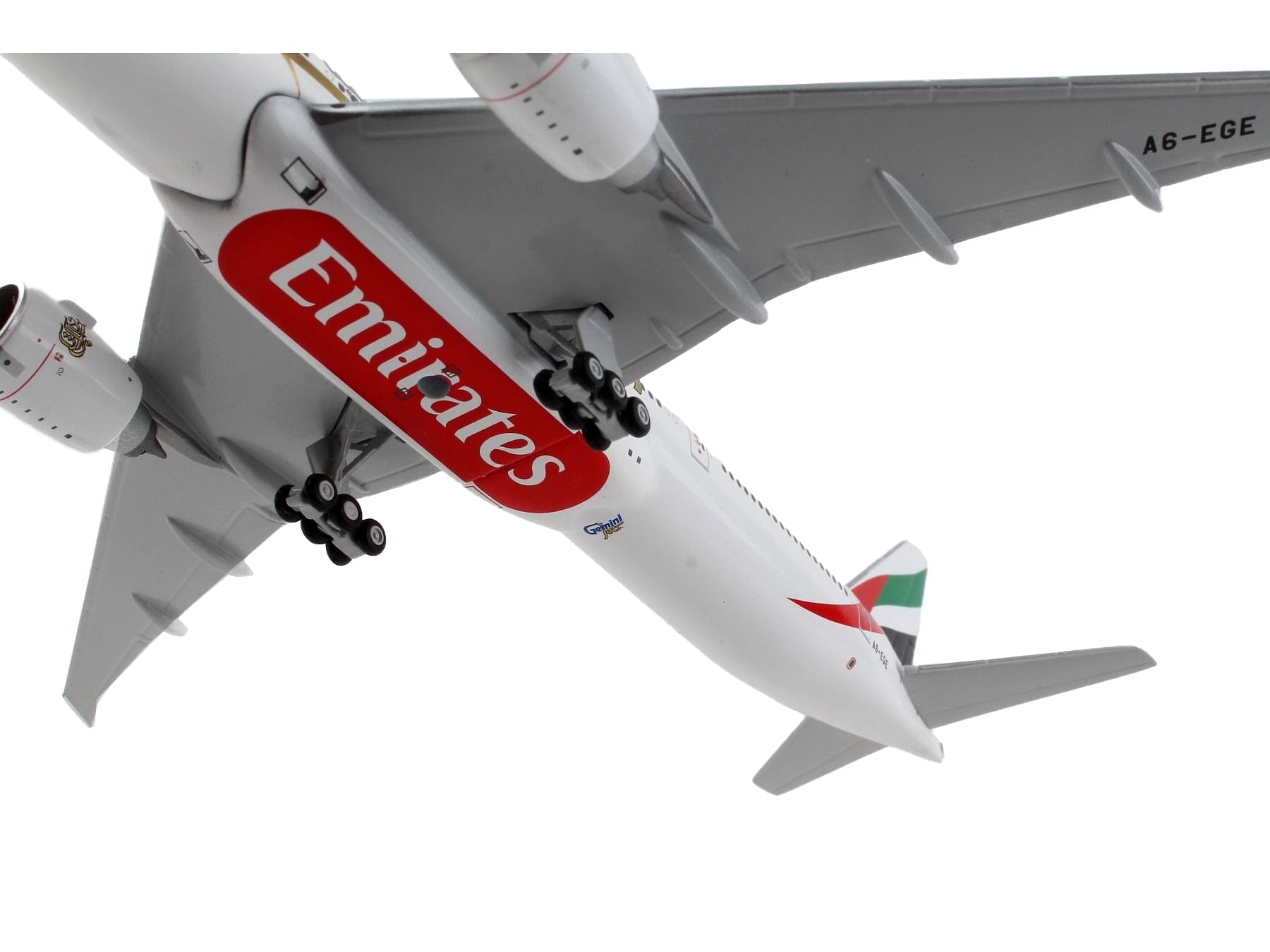 Boeing 777-300ER Commercial Aircraft “Emirates Airlines – UAE 50th Anniversary” White with Gold Graphics 1/400 Diecast Model Airplane by GeminiJets