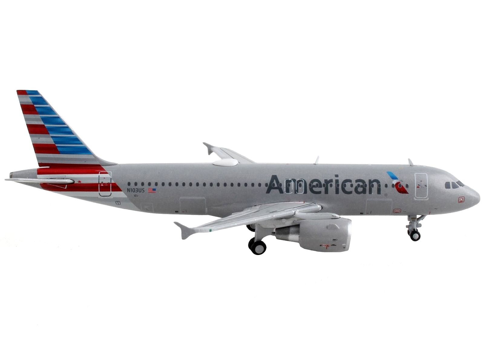 Airbus A320 Commercial Aircraft “American Airlines” Gray 1/400 Diecast Model Airplane by GeminiJets