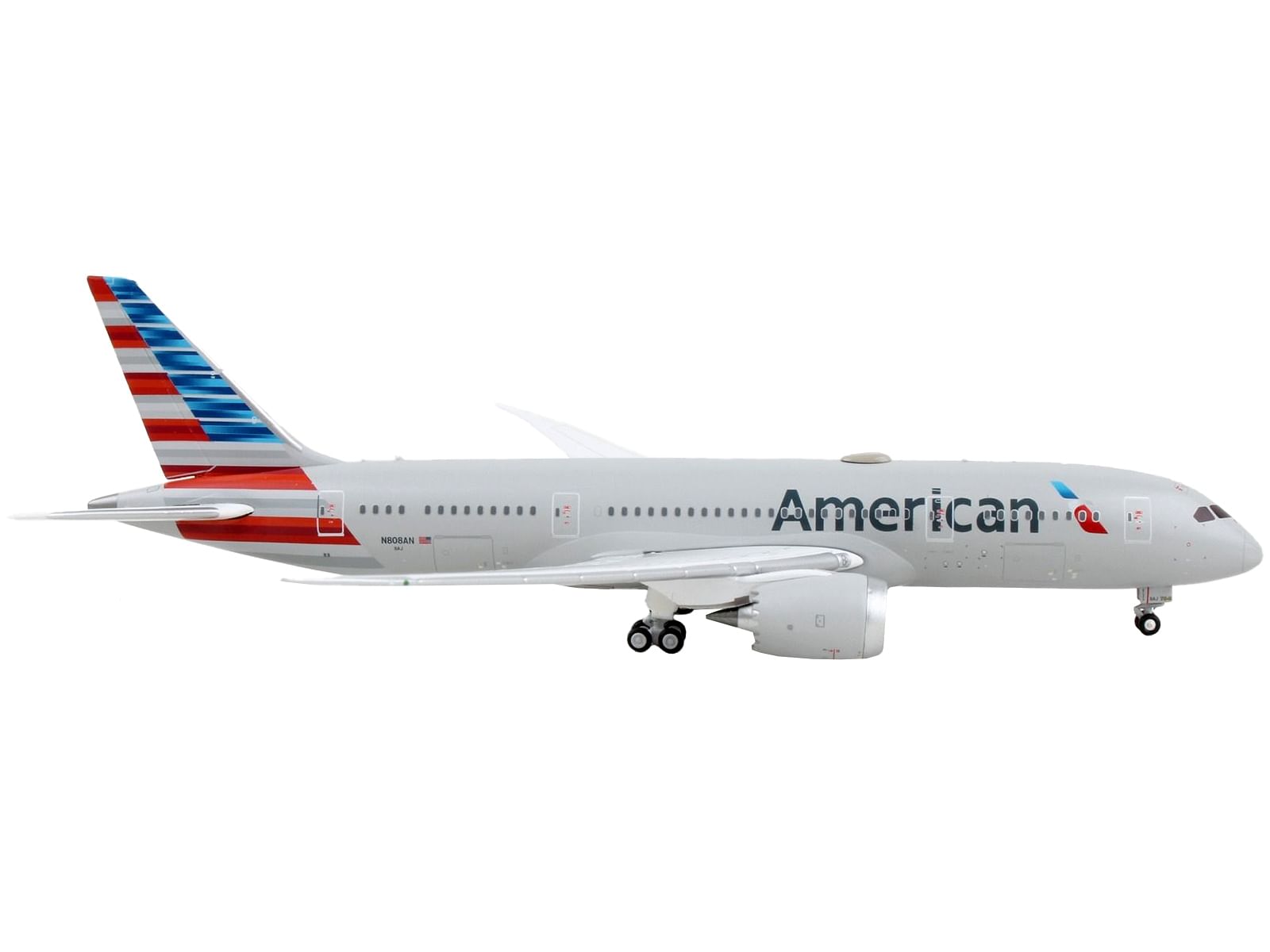 Boeing 787-8 Commercial Aircraft “American Airlines” Gray with Striped Tail 1/400 Diecast Model Airplane by GeminiJets