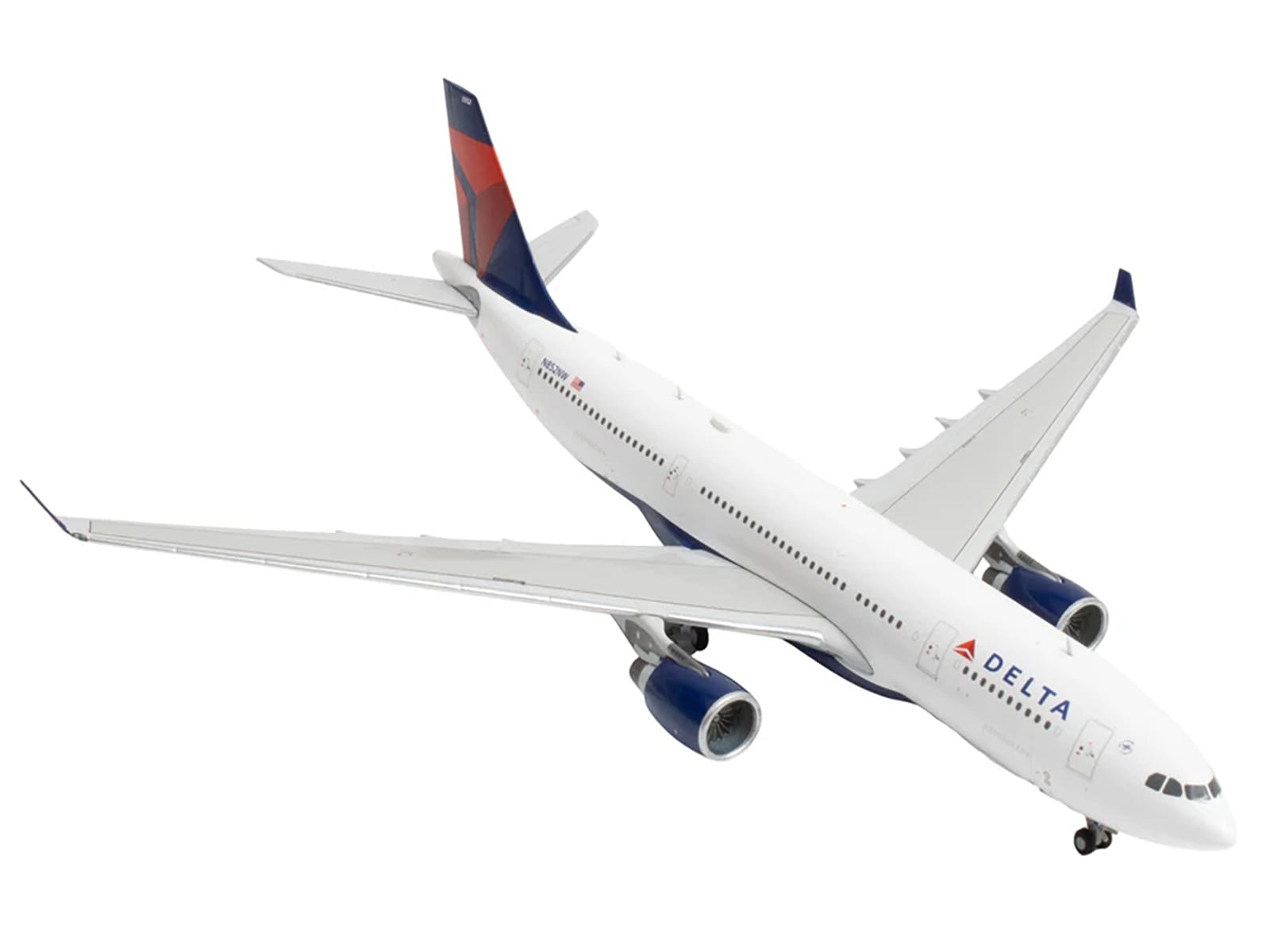 Airbus A330-200 Commercial Aircraft "Delta Air Lines" (N852NW) White with Red and Blue Tail 1/400 Diecast Model Airplane by GeminiJets - Image 4