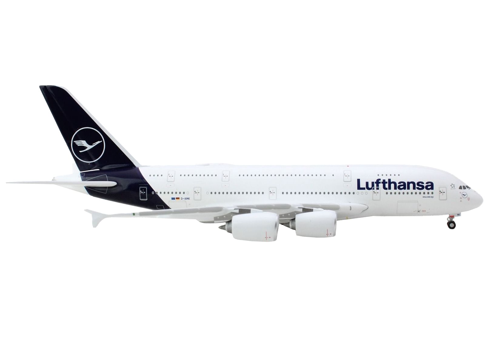 Airbus A380 Commercial Aircraft “Lufthansa” White with Blue Tail 1/400 Diecast Model Airplane by GeminiJets