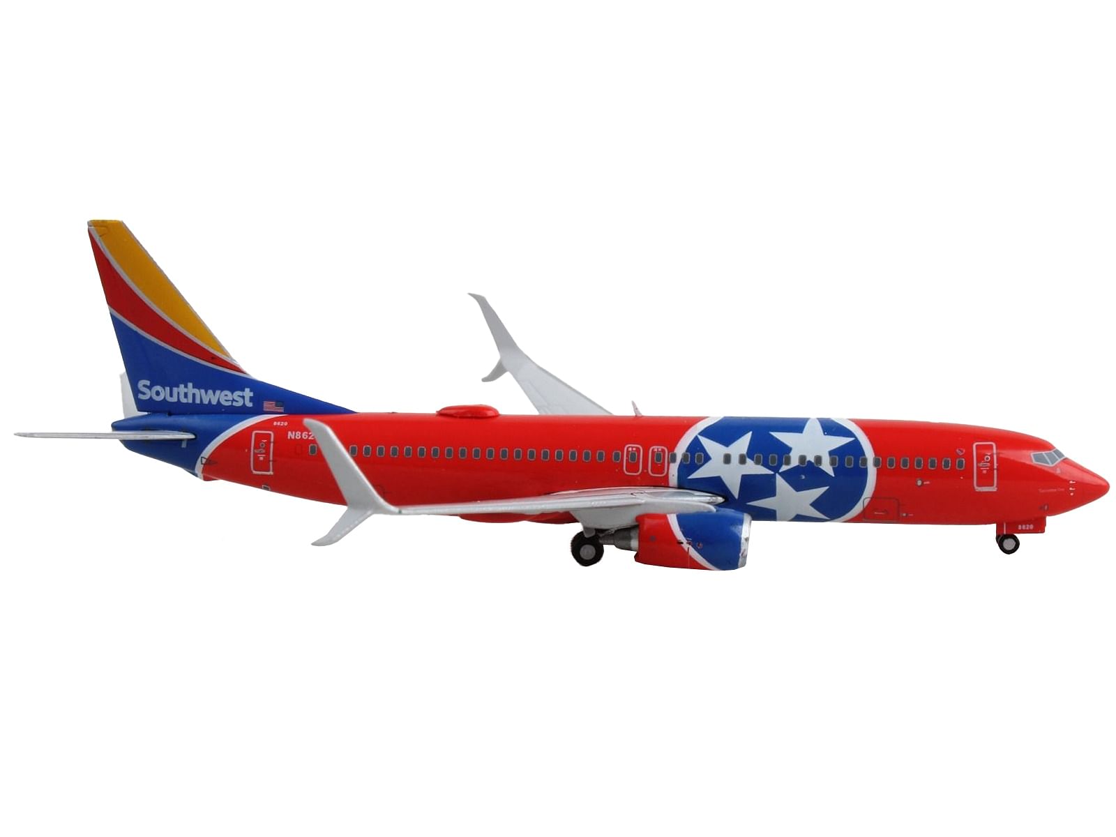 Boeing 737-800 Commercial Aircraft “Southwest Airlines – Tennessee One” Tennessee Flag Livery 1/400 Diecast Model Airplane by GeminiJets