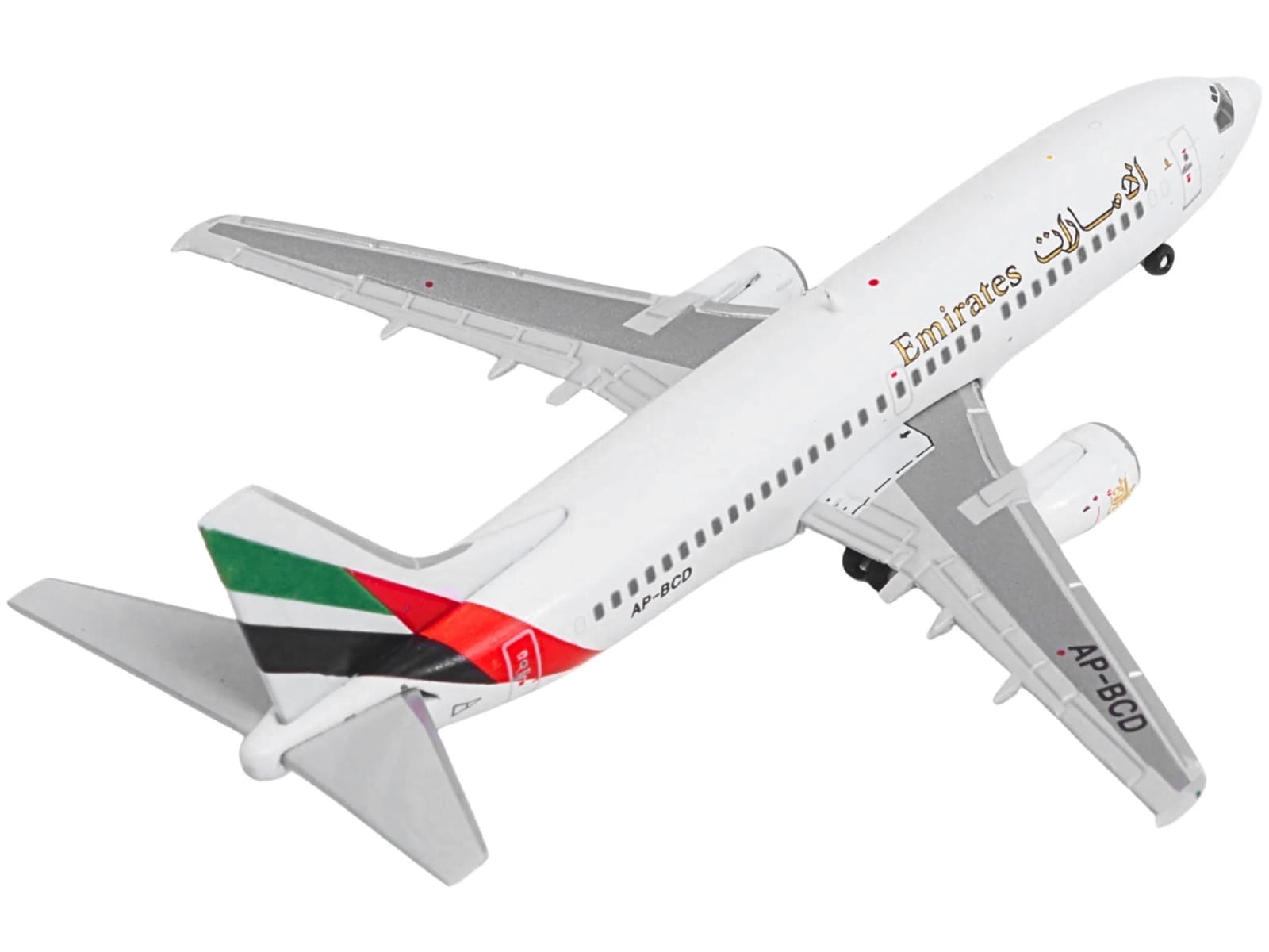 Boeing 737-300 Commercial Aircraft "Emirates Airlines" (AP-BCD) White with Striped Tail 1/400 Diecast Model by GeminiJets - Image 3