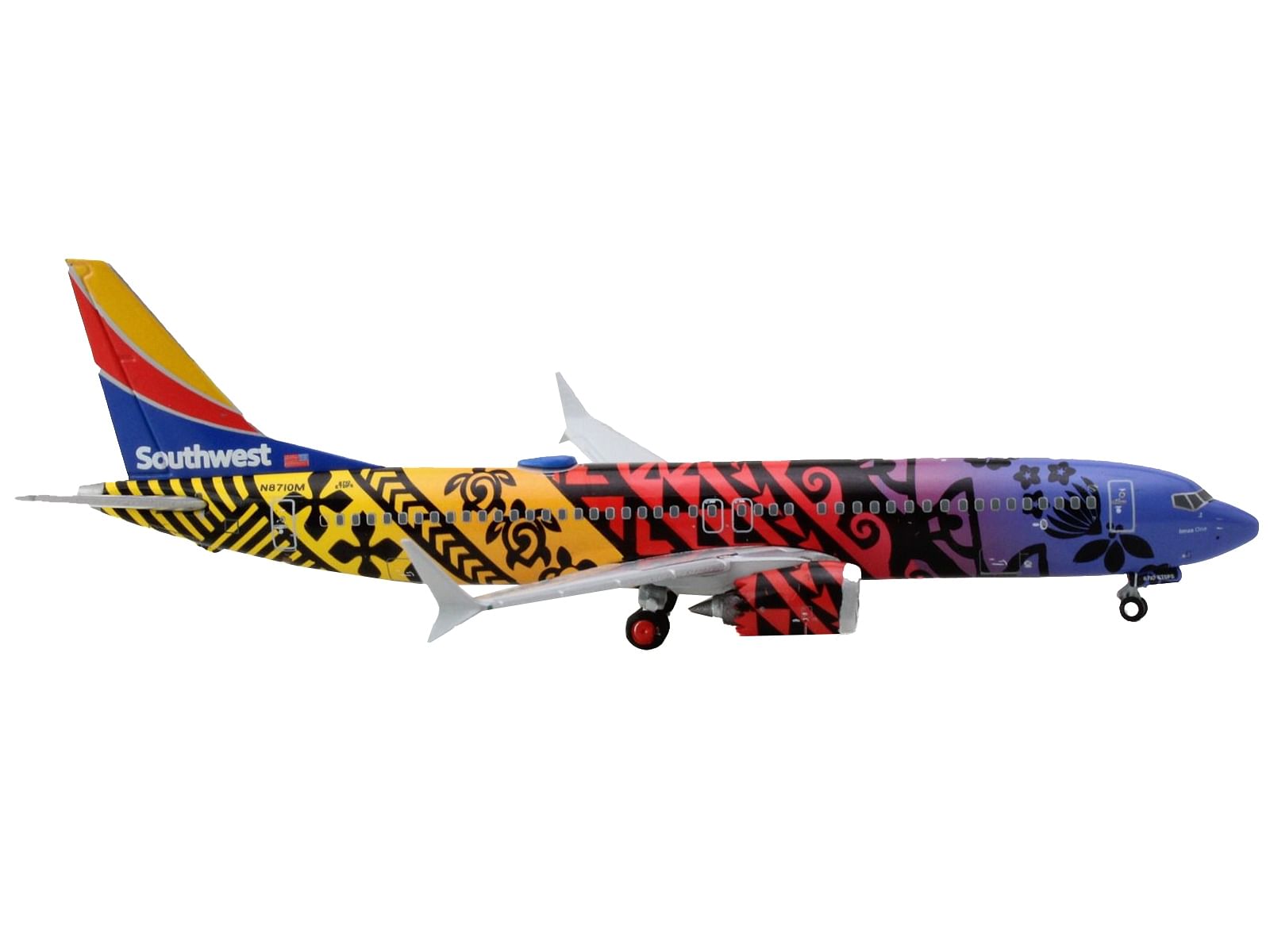 Boeing 737 MAX 8 Commercial Aircraft “Southwest Airlines – Imua One” Hawaiian Theme Livery 1/400 Diecast Model Airplane by GeminiJets