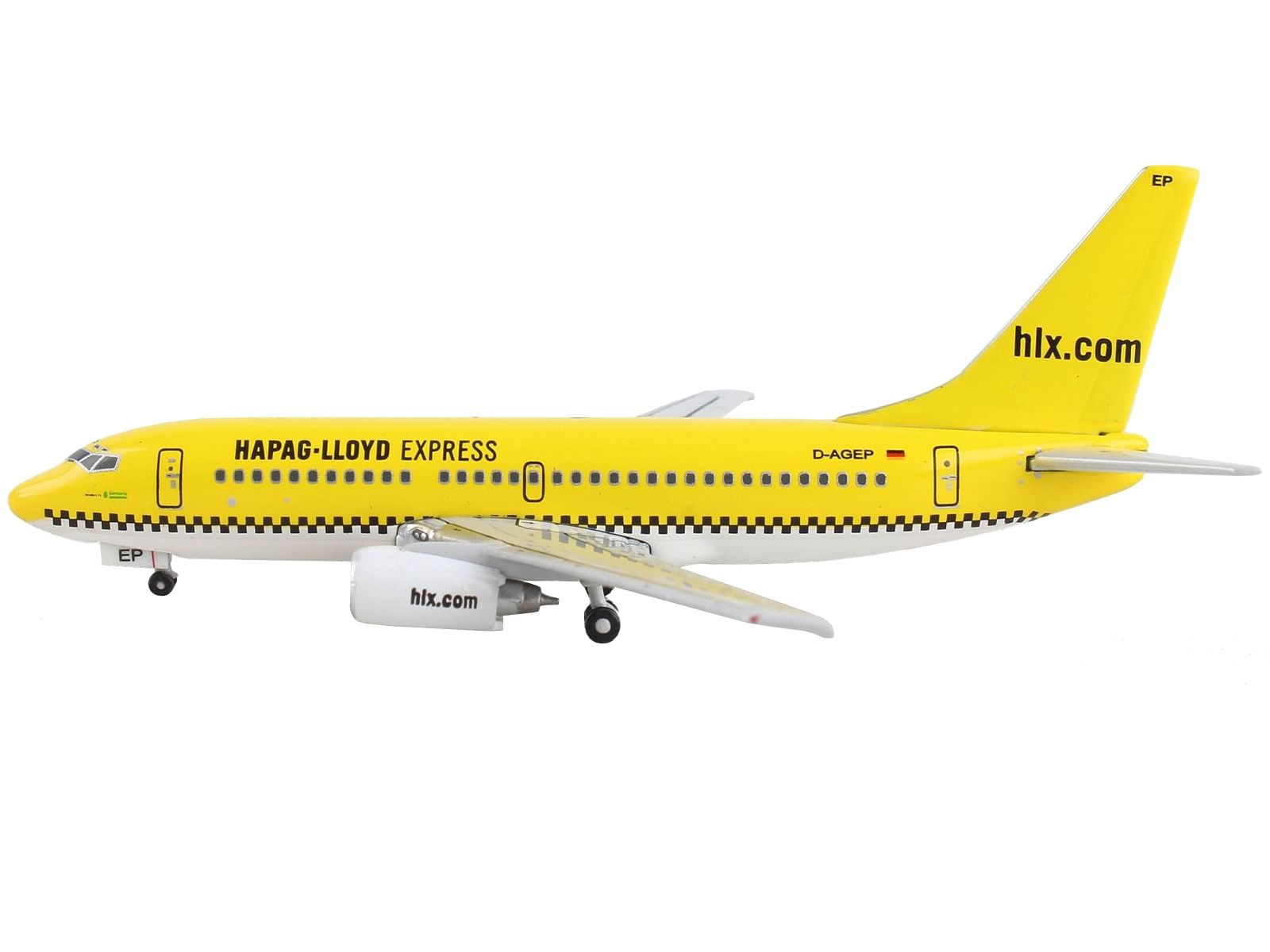 Boeing 737-700 Commercial Aircraft “Hapag-Lloyd” Yellow 1/400 Diecast Model Airplane by GeminiJets