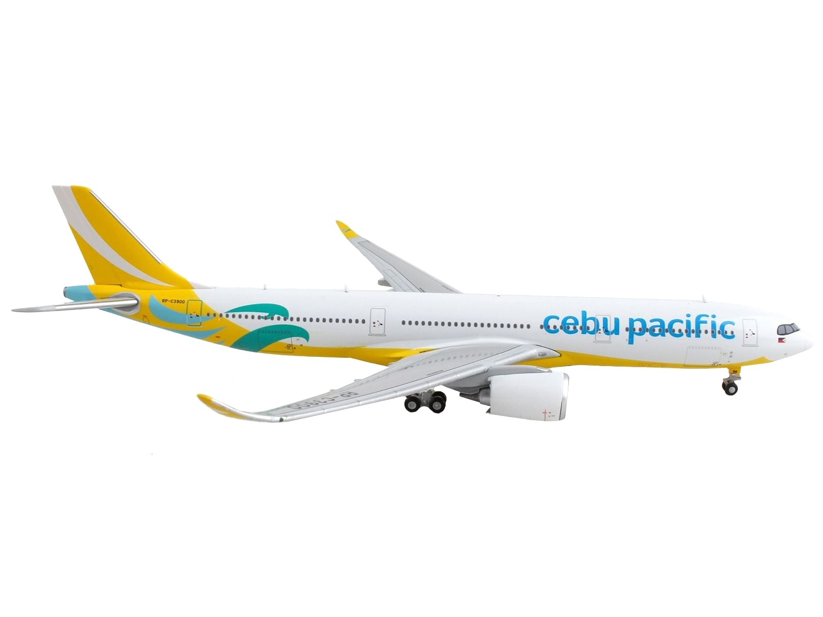 Airbus A330-900 Commercial Aircraft “Cebu Pacific” Yellow and White 1/400 Diecast Model Airplane by GeminiJets