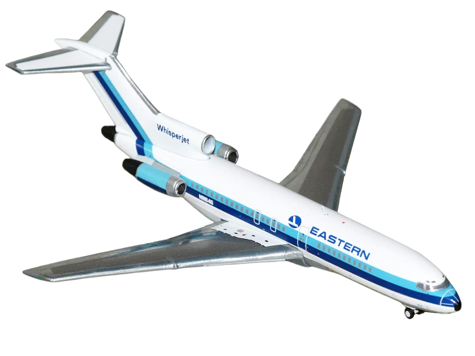 Boeing 727-100 Commercial Aircraft "Eastern Air Lines" (N8164G) White with Blue Stripes 1/400 Diecast Model Airplane by GeminiJets - Image 2