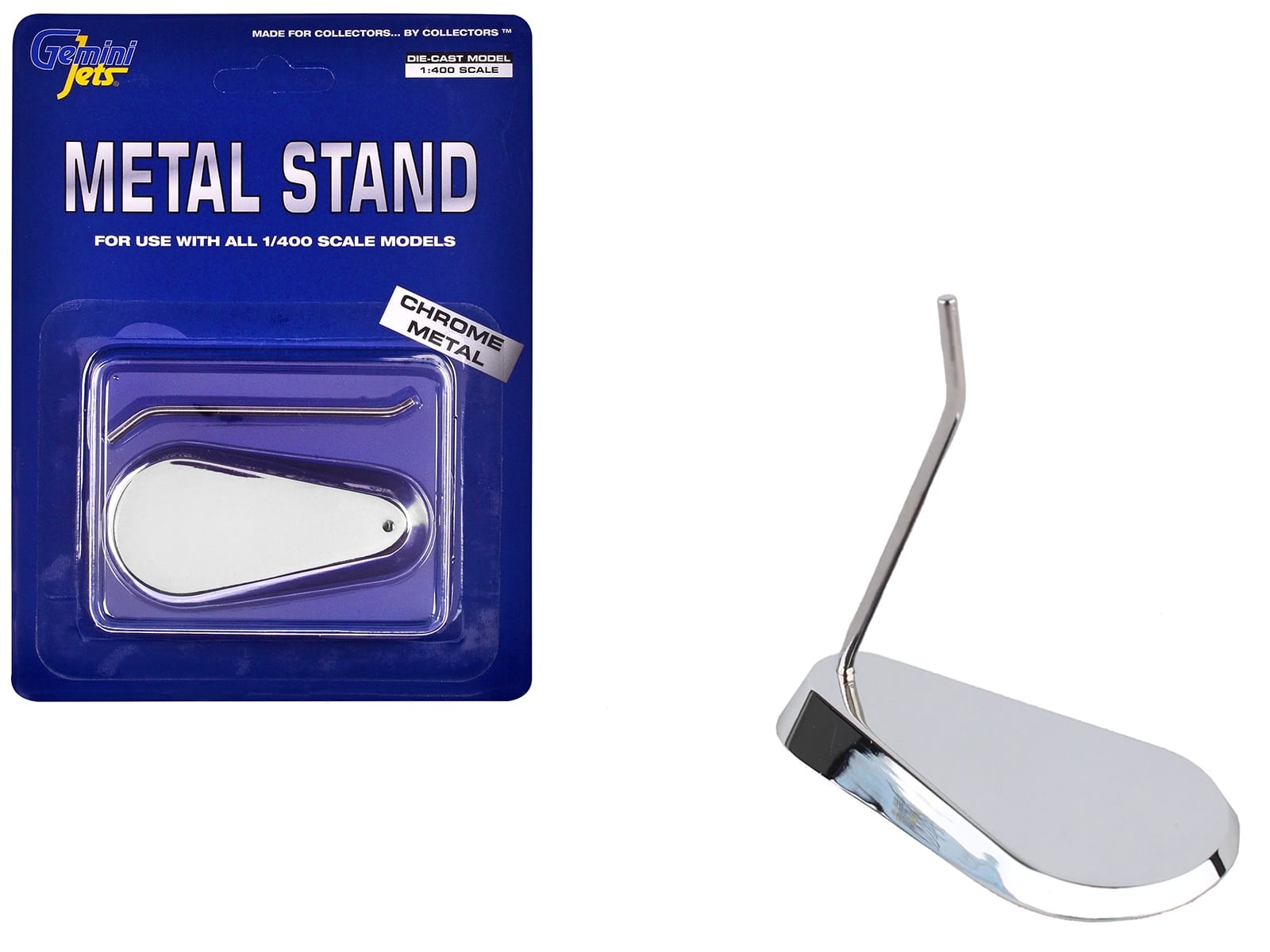 Chrome Metal Display Stand for 1/400 Scale Models by GeminiJets - Image 2