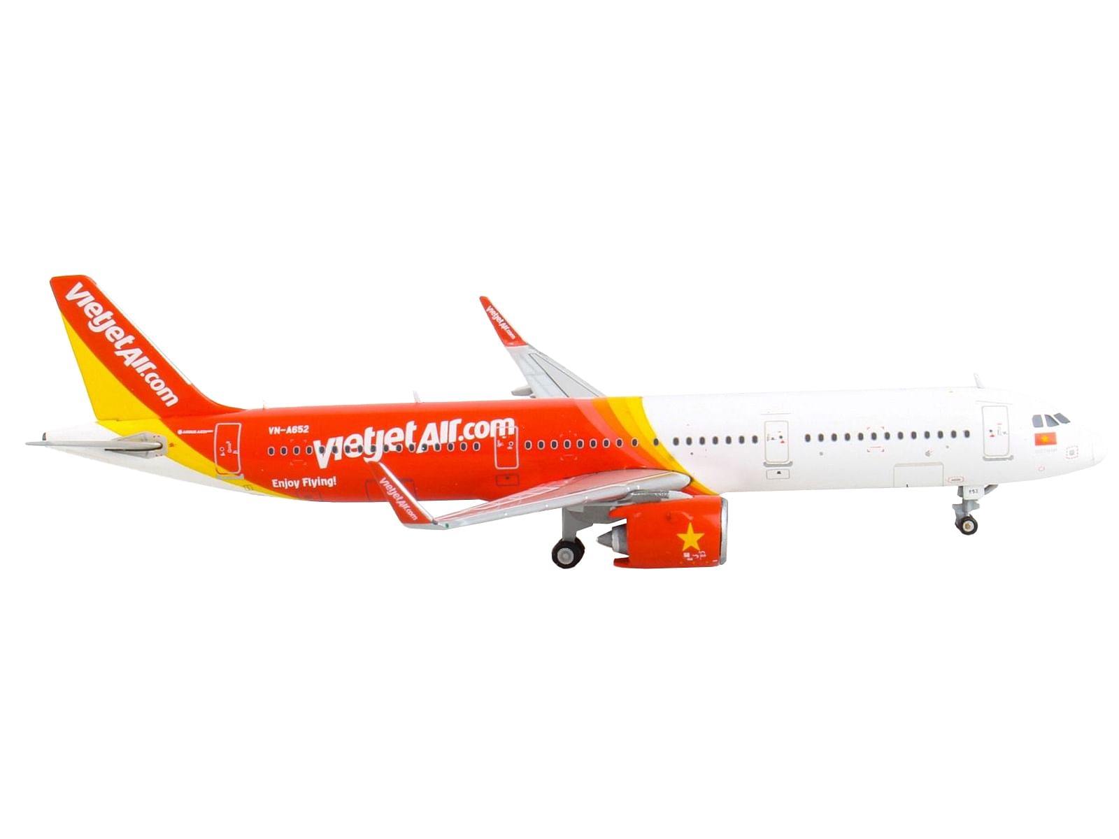 Airbus A321neo Commercial Aircraft “VietJet Air” White and Red 1/400 Diecast Model Airplane by GeminiJets