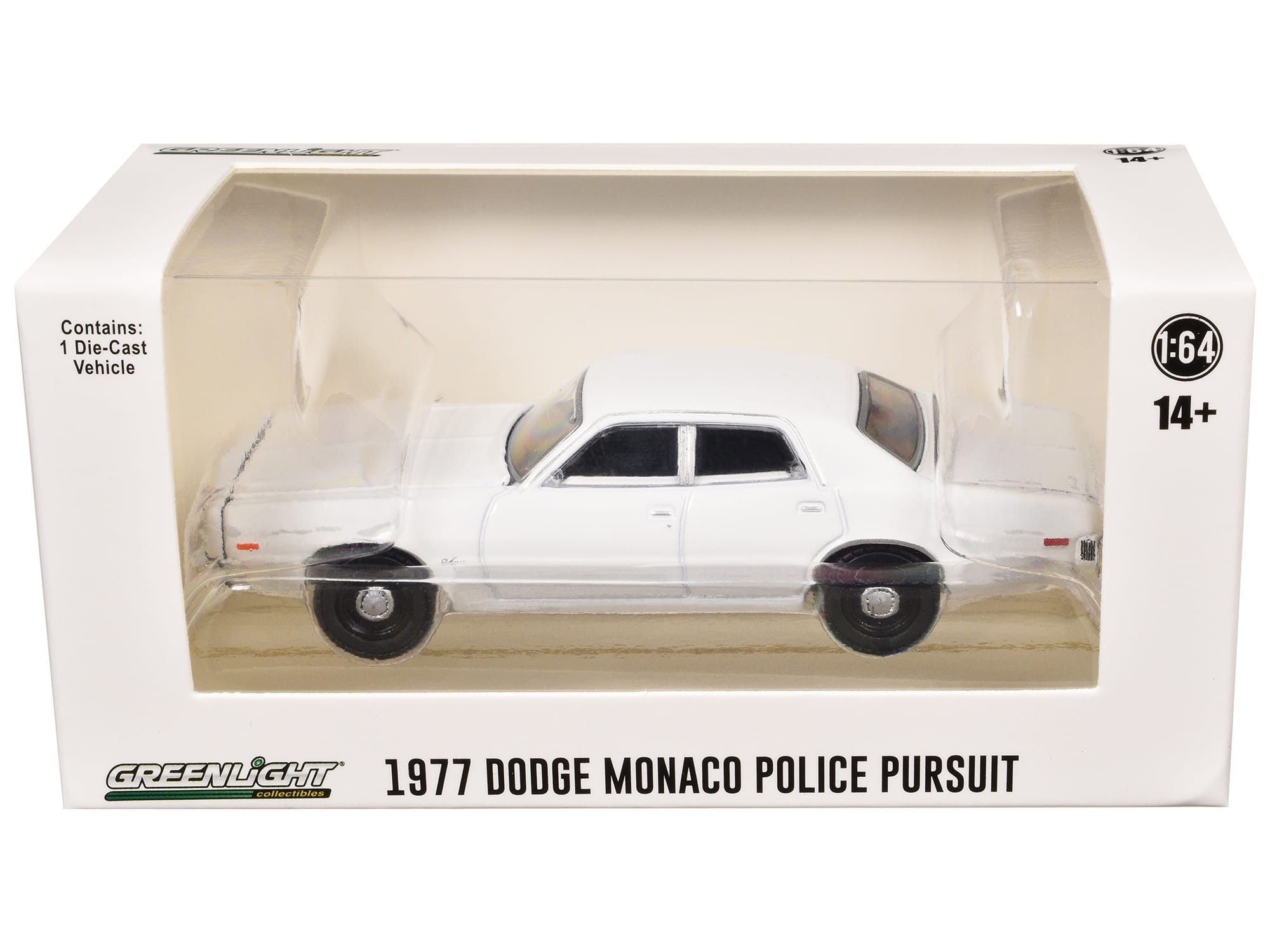 1977-78 Dodge Monaco Police Pursuit White "Hot Pursuit - Hobby Exclusive" Series 1/64 Diecast Model Car by Greenlight - Image 3