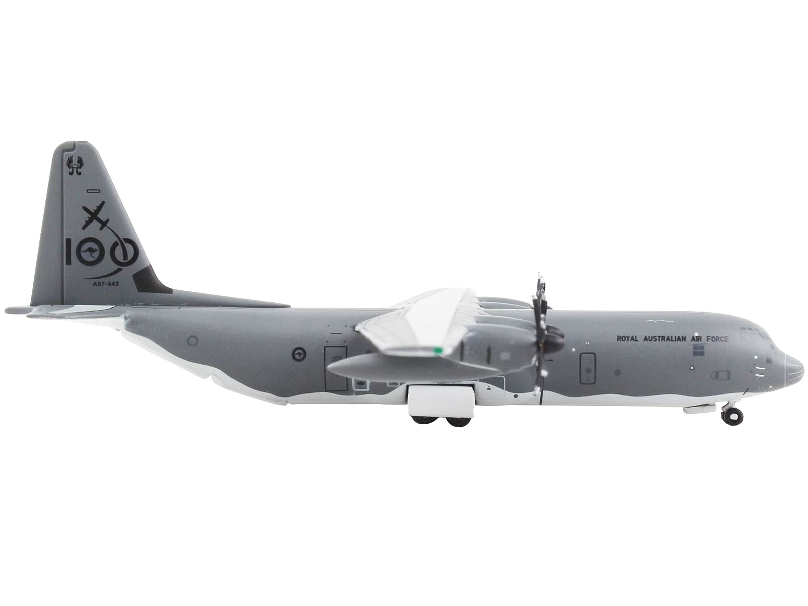 Lockheed C-130J-30 Transport Aircraft “Royal Australian Air Force – 100 Years Cententary” Gray “Gemini Macs” Series 1/400 Diecast Model Airplane by GeminiJets